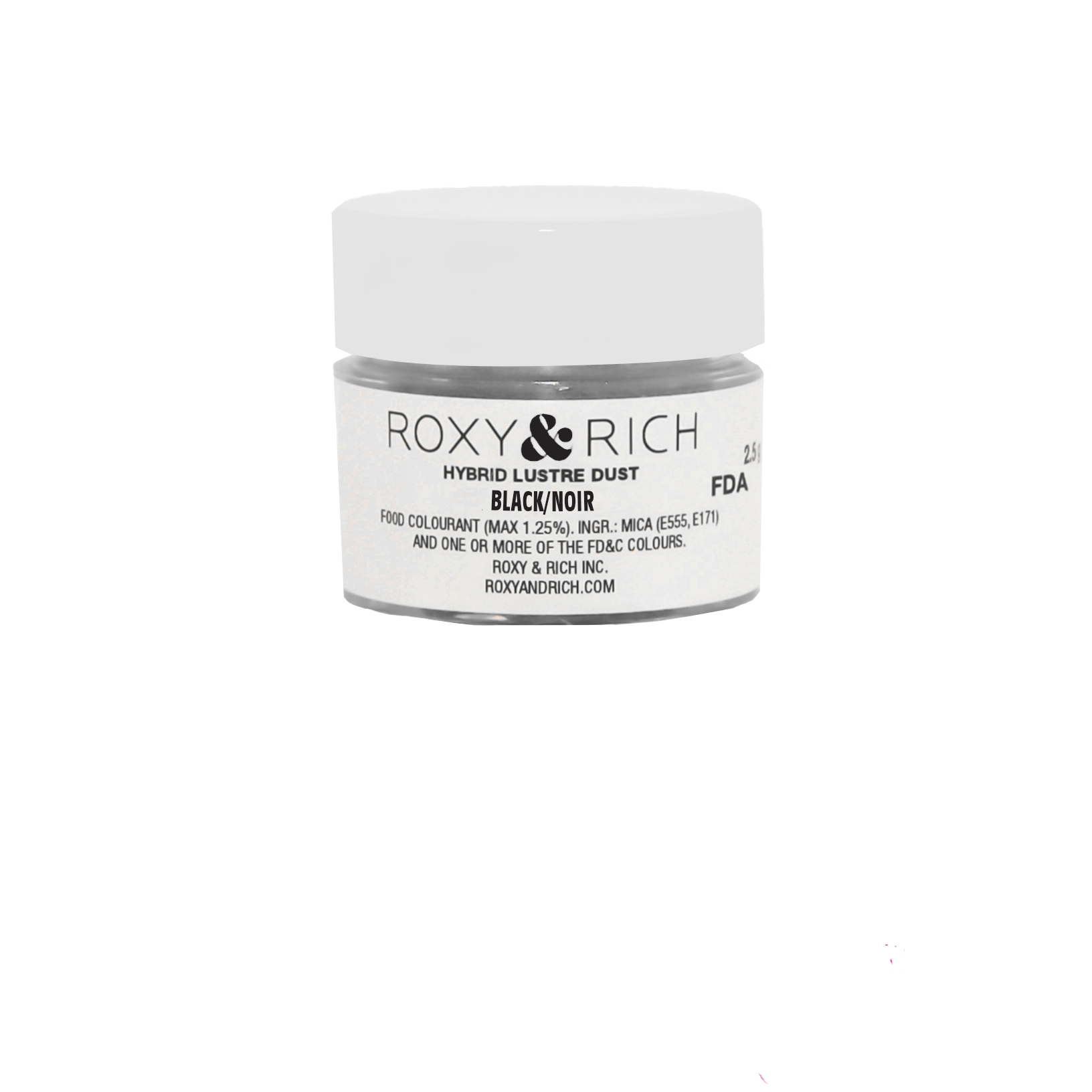 Poudre lustrée hybride Noir 2.5g - Roxy & Rich - Poudre lustrée - L2-014 - La Guilde Culinaire