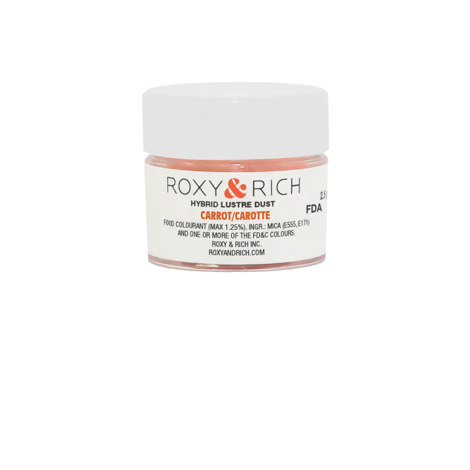 Poudre lustrée hybride Carotte 2.5g - Roxy & Rich - Poudre lustrée - L2-018 - La Guilde Culinaire
