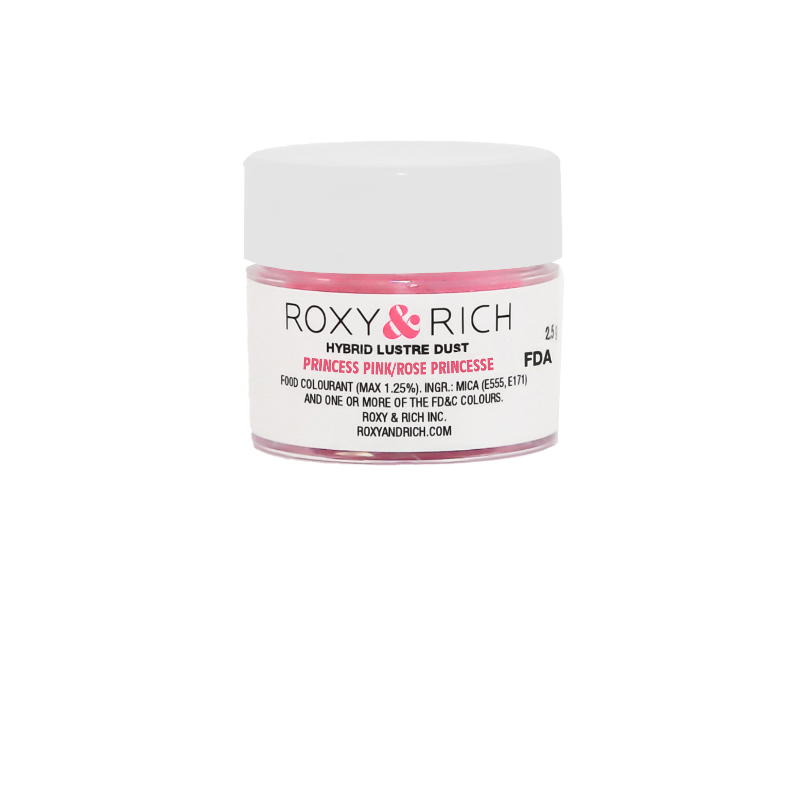 Poudre lustrée hybride Rose Princesse 2.5g - Roxy & Rich - Poudre lustrée - L2-020 - La Guilde Culinaire