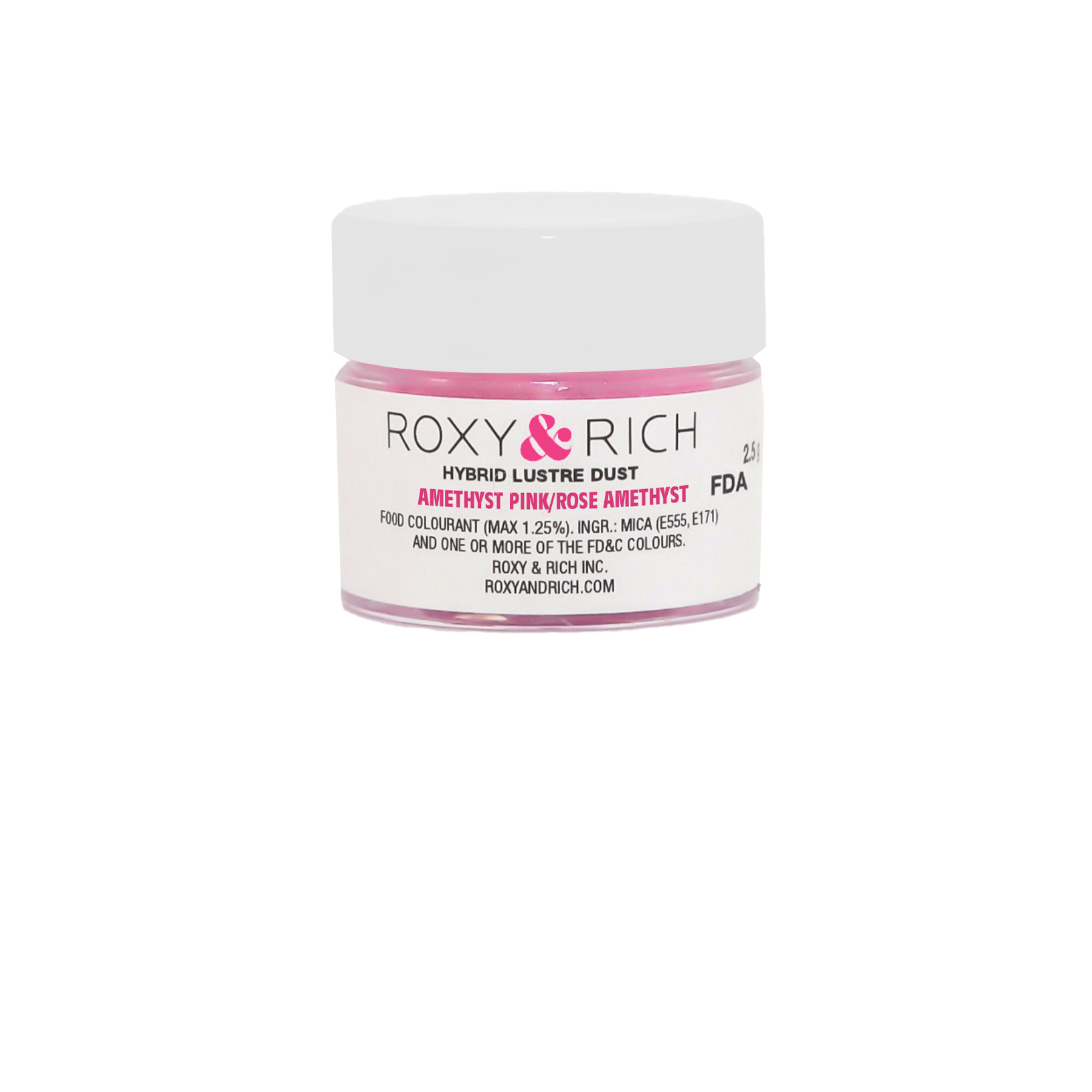 Poudre lustrée hybride Rose Améthyste 2.5g - Roxy & Rich - Poudre lustrée - L2-021 - La Guilde Culinaire