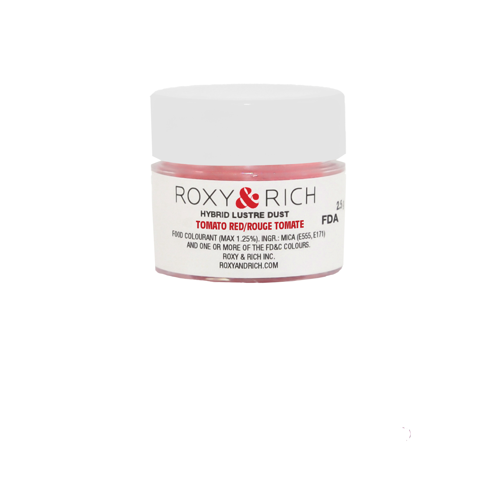 Poudre lustrée hybride Rouge Tomate 2.5g - Roxy & Rich - Poudre lustrée - L2-026 - La Guilde Culinaire