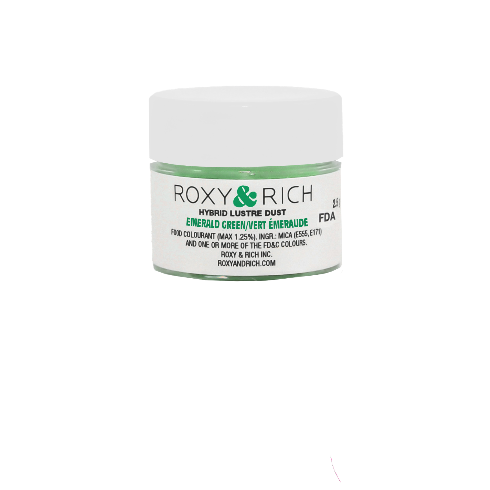 Poudre lustrée hybride Vert Émeraude 2.5g - Roxy & Rich - Poudre lustrée - L2-033 - La Guilde Culinaire