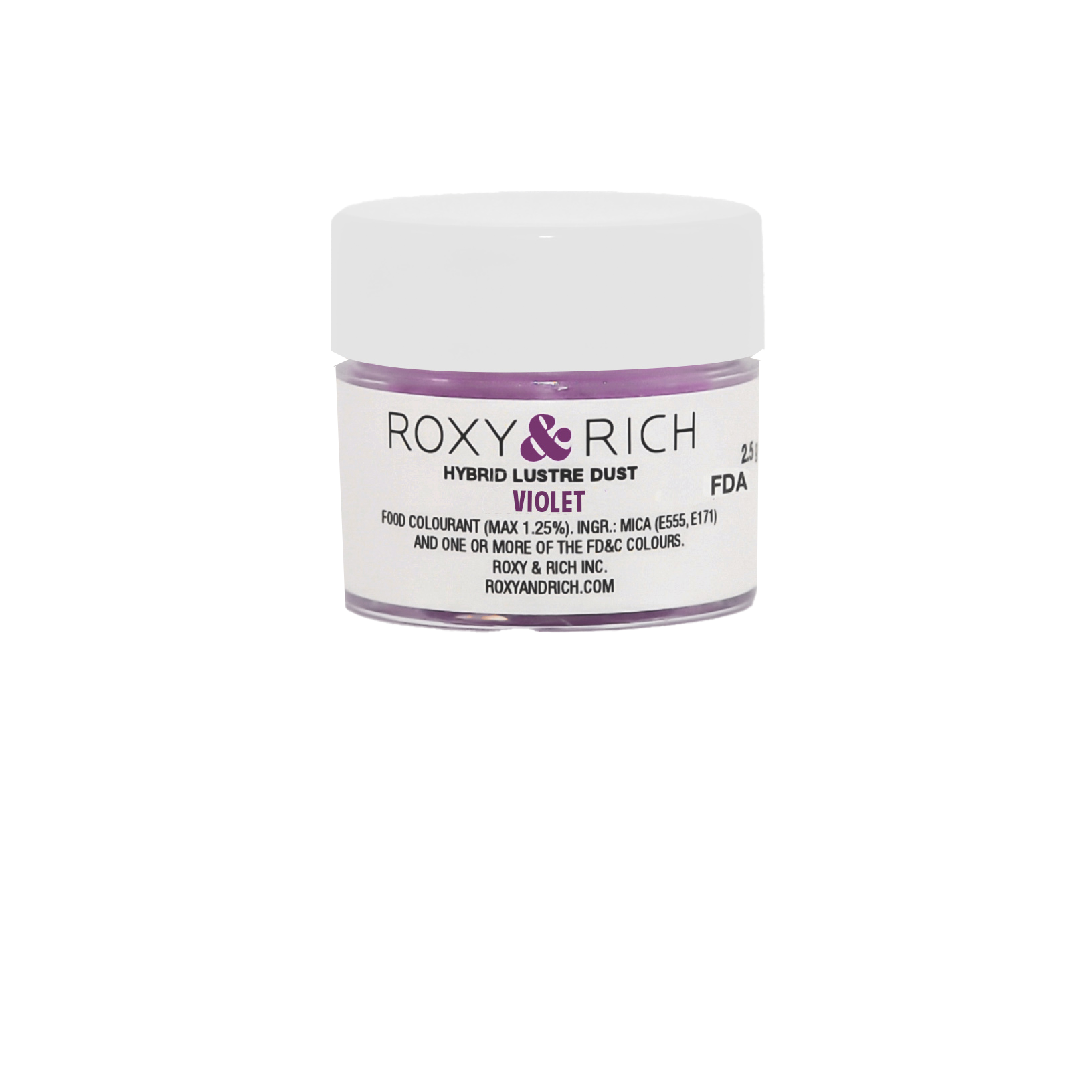 Poudre lustrée hybride Violet 2.5g - Roxy & Rich - Poudre lustrée - L2-042 - La Guilde Culinaire