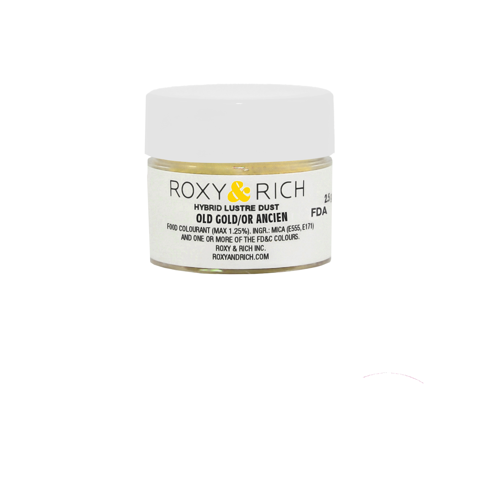 Poudre lustrée hybride Or Ancien 2.5 g - Roxy & Rich - Poudre lustrée - L2-048 - La Guilde Culinaire