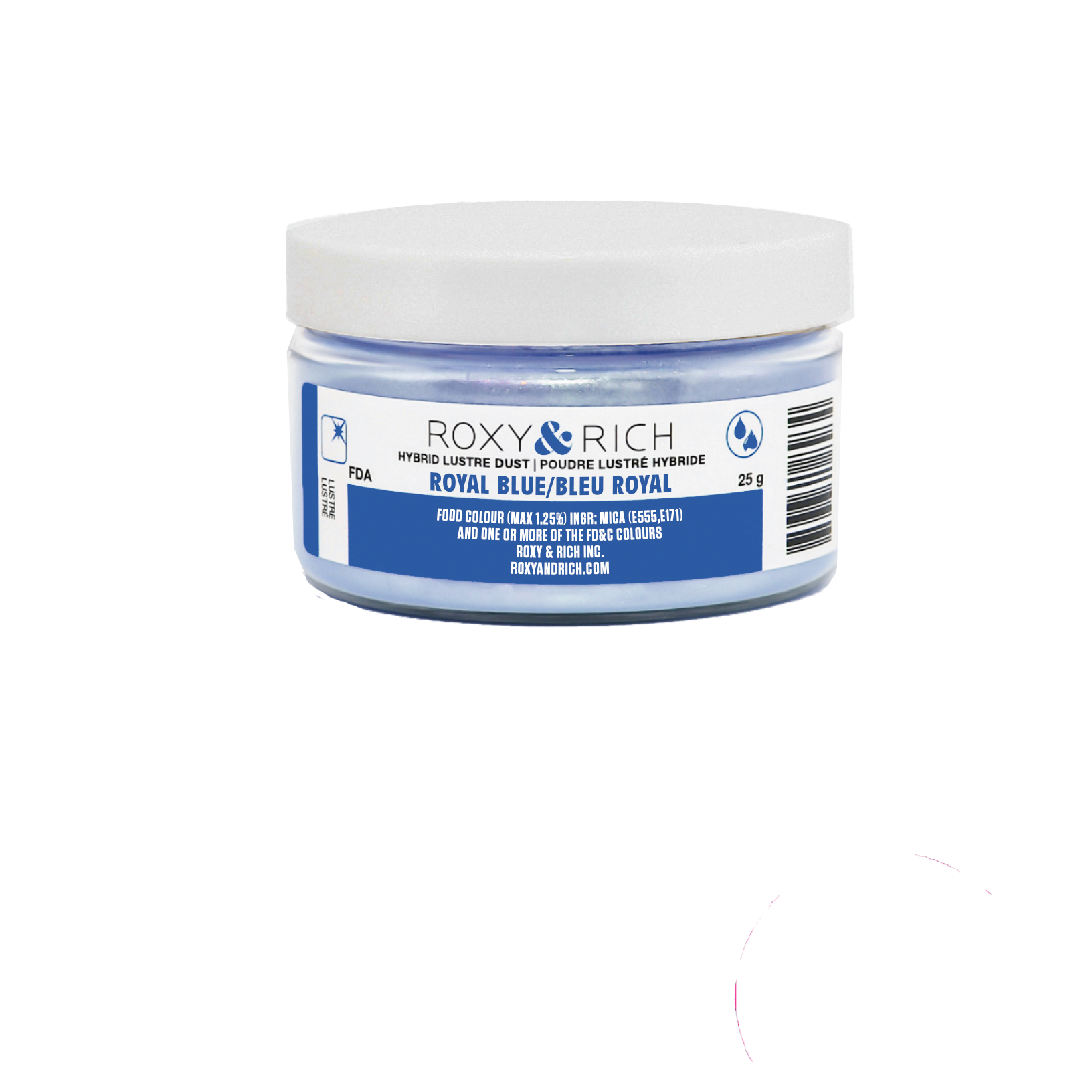 Poudre lustrée hybride Bleu Royal 25g - Roxy & Rich - Poudre lustrée - L25-005 - La Guilde Culinaire