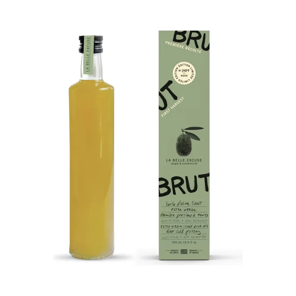 Huile d'Olive Brut extra vierge (première pression à froid) 500ml - La Belle Excuse - Huile d'olive - - La Guilde Culinaire