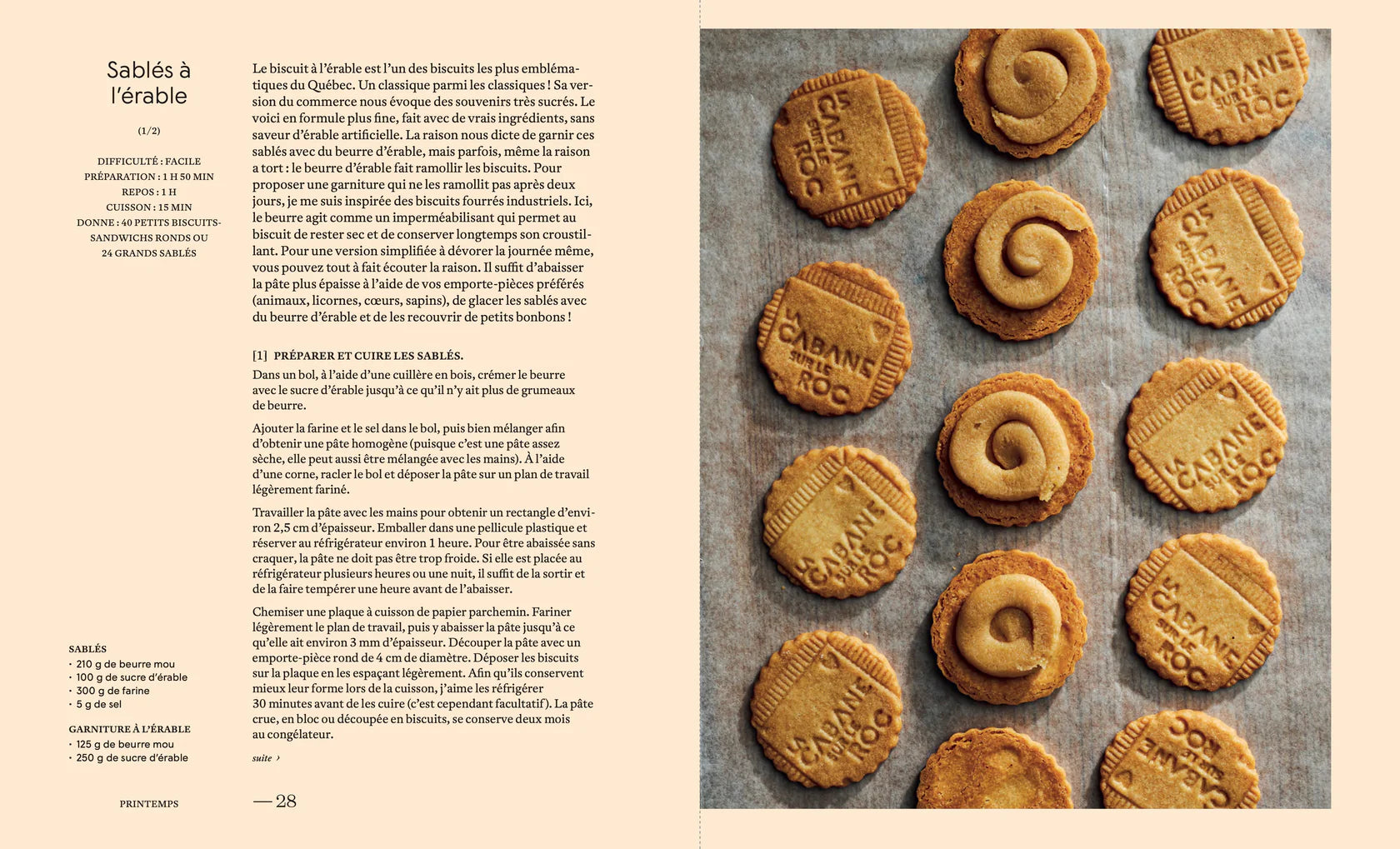 Les saisons de Gabrielle : Biscuits, érable et petits fruits - Cardinal Ed. - Livre de cuisine - - La Guilde Culinaire