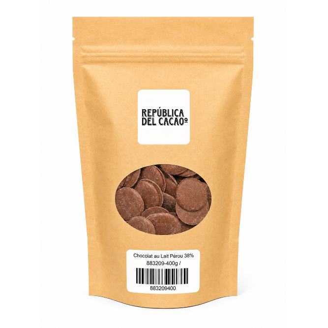 Chocolat au Lait Pérou 38% 400 g / 0.88 lbs - Republica Del Cacao - Chocolat - 38%Pérou 883209-400g - La Guilde Culinaire