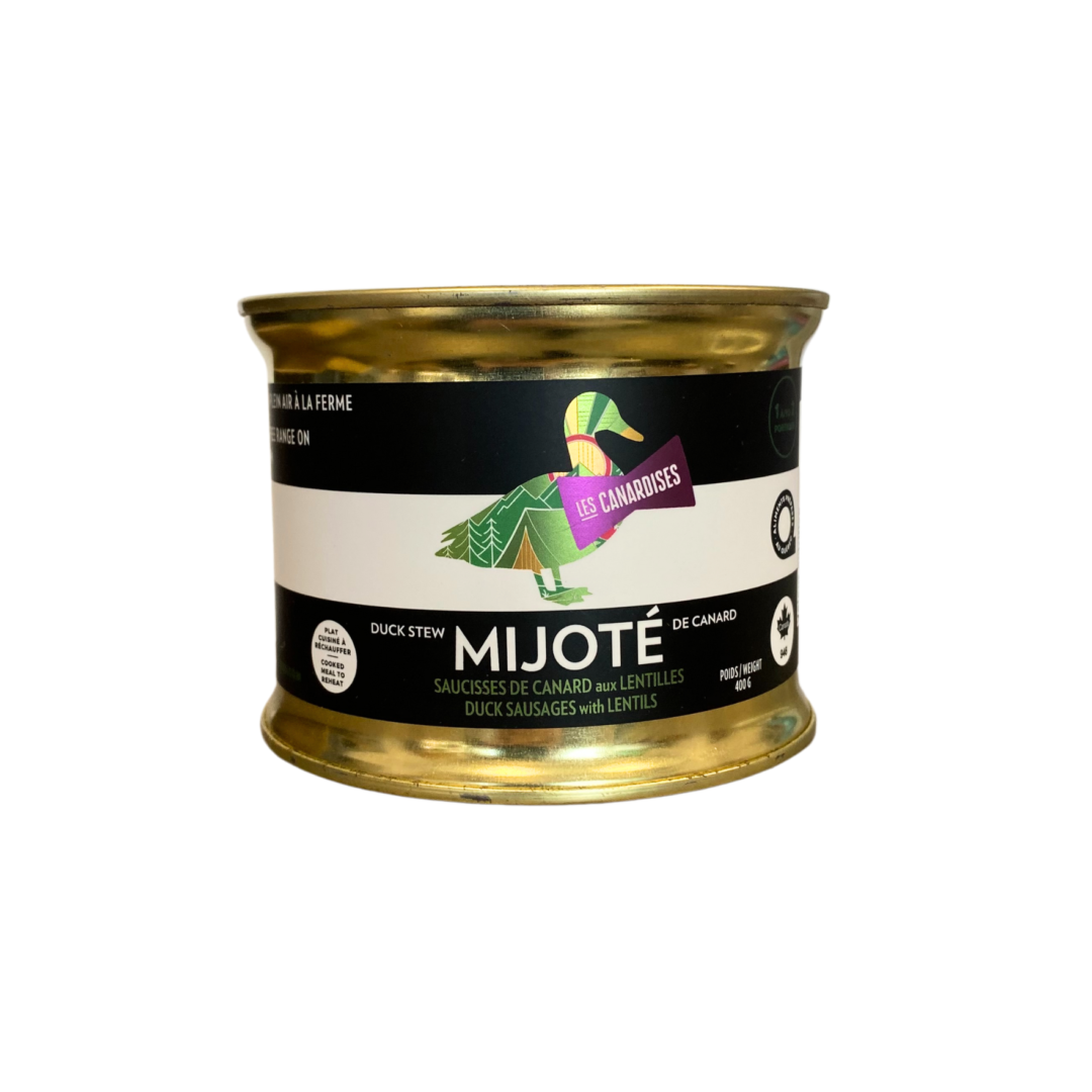 MIJOTÉ de canard – Saucisses et Lentilles 400g - Les Canardises - Plats préparés - - La Guilde Culinaire