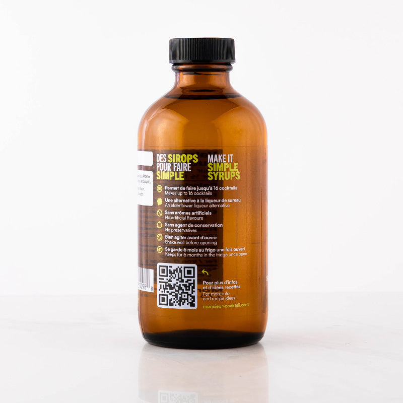 Sirop de fleur de sureau - 250ml - Monsieur Cocktail - Sirop - - La Guilde Culinaire