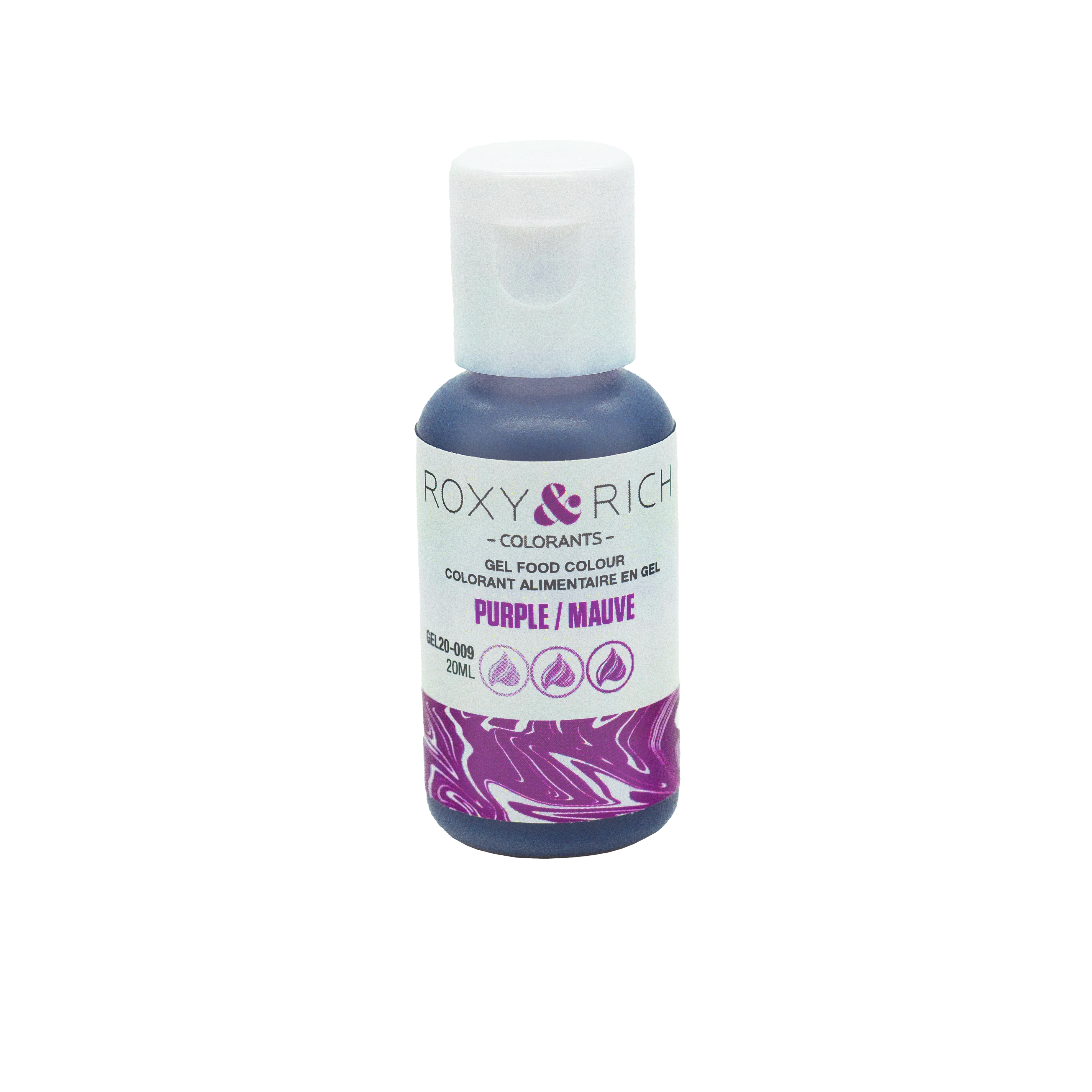 Gel colorant - Mauve (20ml) - Roxy & Rich - Colorant alimentaire - - La Guilde Culinaire