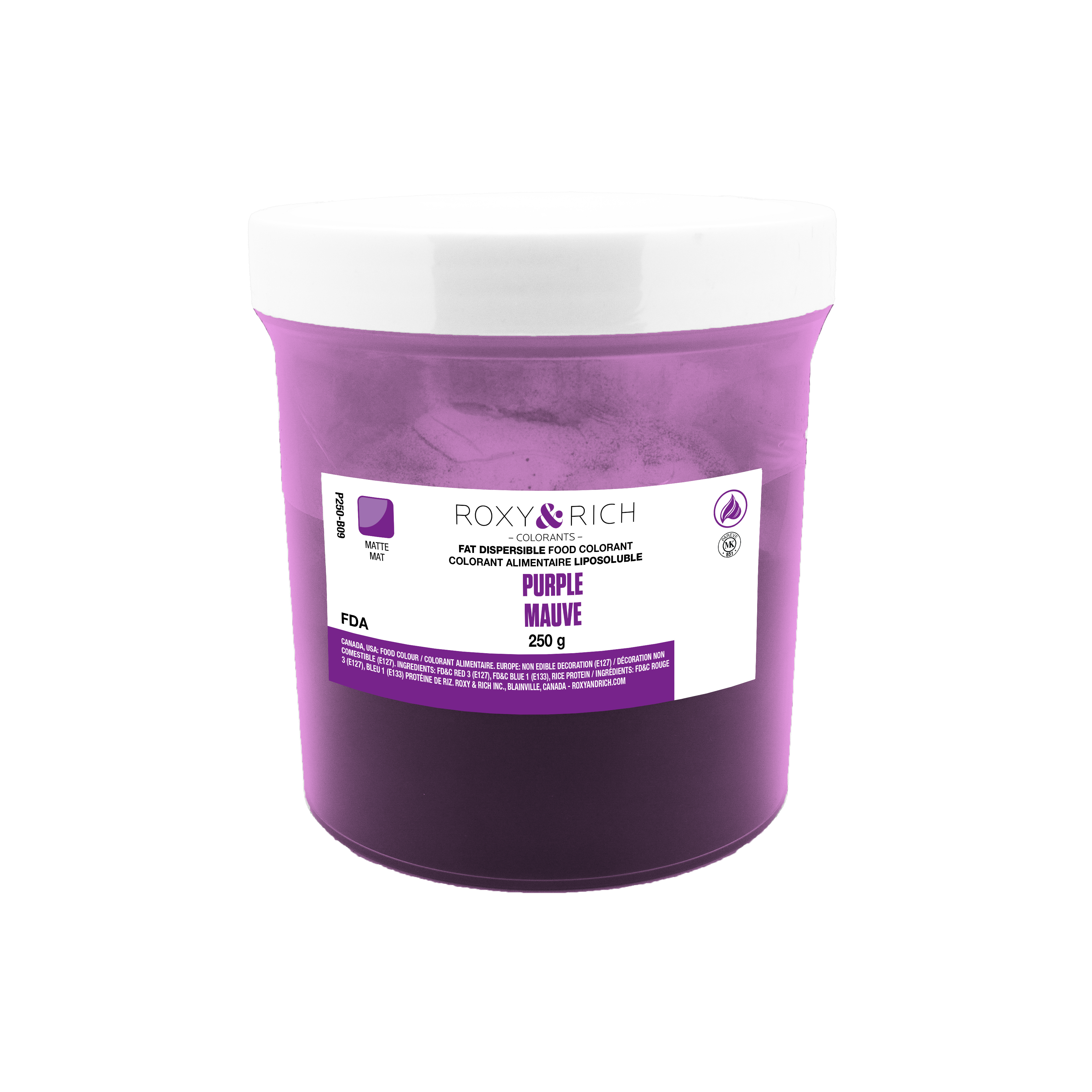 Colorant Alimentaire Liposoluble Mauve 250g - Roxy & Rich - Colorant alimentaire liposoluble - P250-B09 - La Guilde Culinaire