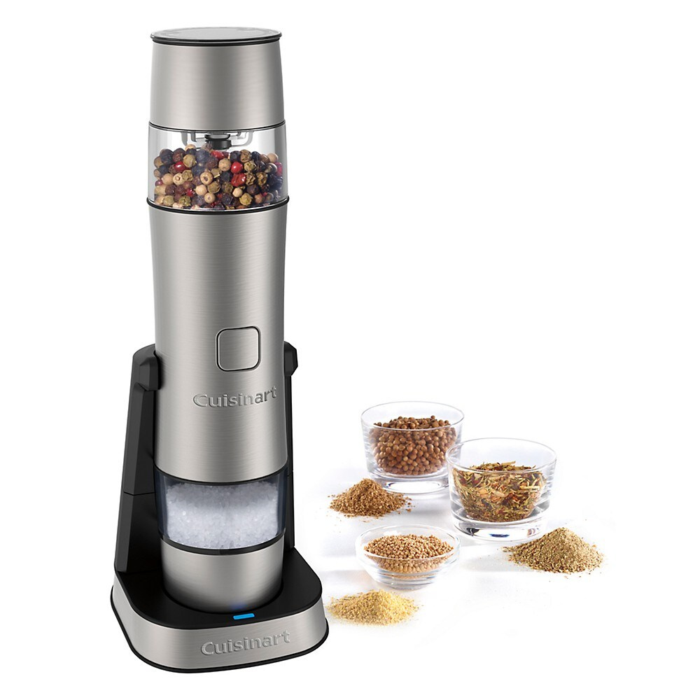 KitchenBoss Mini Grinder 49 Mm Métal – Moulin à Épices & Herbes, 2 Sens De Broyage, Aimant Puissant, Outils Nettoyage Inclus