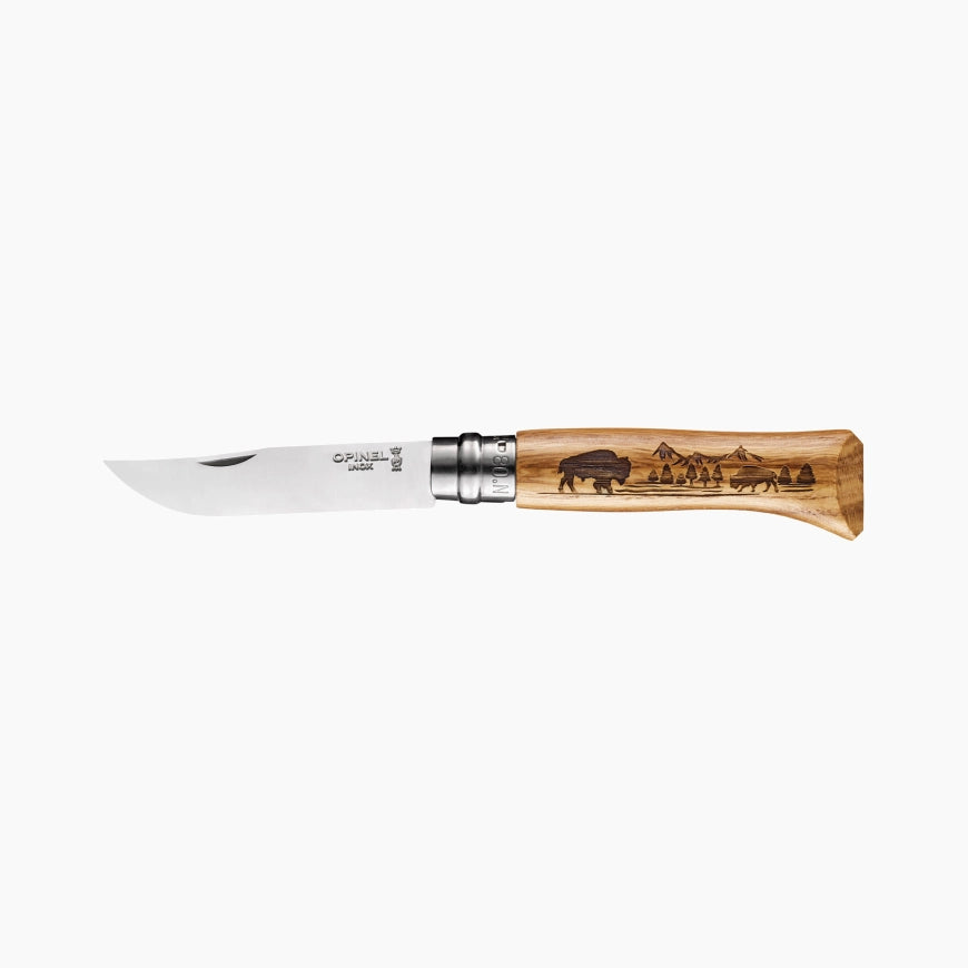 Opinel - N°08 Animalia America Bison - Opinel - Couteau de poche - 002629 - La Guilde Culinaire