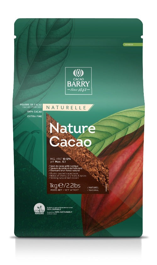 Poudre de cacao - Nature Cacao 1kg - 100% cacao    - Cacao Barry - Poudre de cacao - 