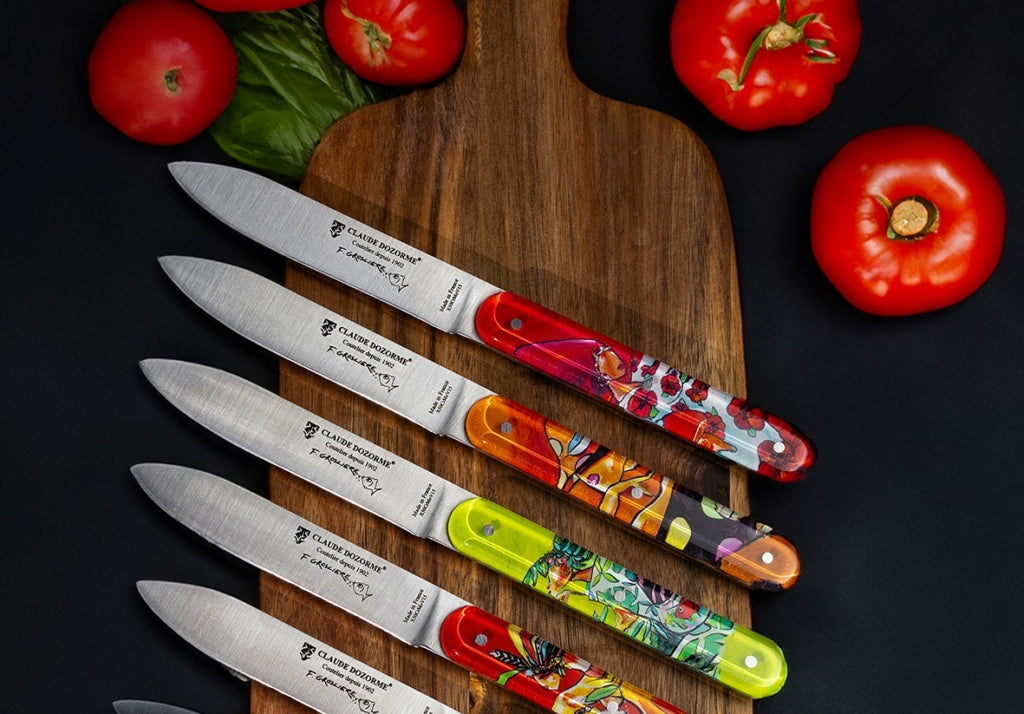 Coffret 6 couteaux Navette François Groslière, Claude Dozorme - Claude Dozorme - Couteau à steak - - La Guilde Culinaire