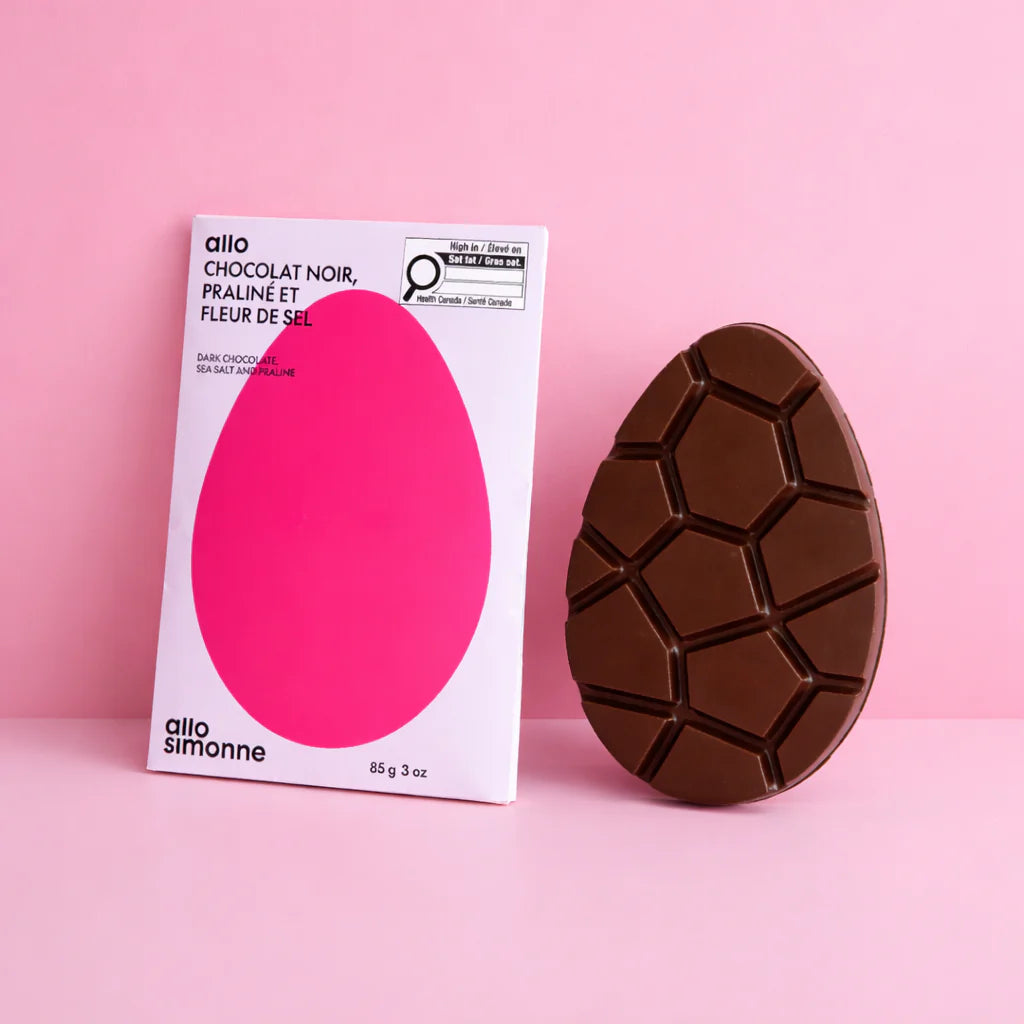 PRALINÉ ET FLEUR DE SEL - Tablette fourrée au chocolat - Allo Simonne - Chocolat - - La Guilde Culinaire