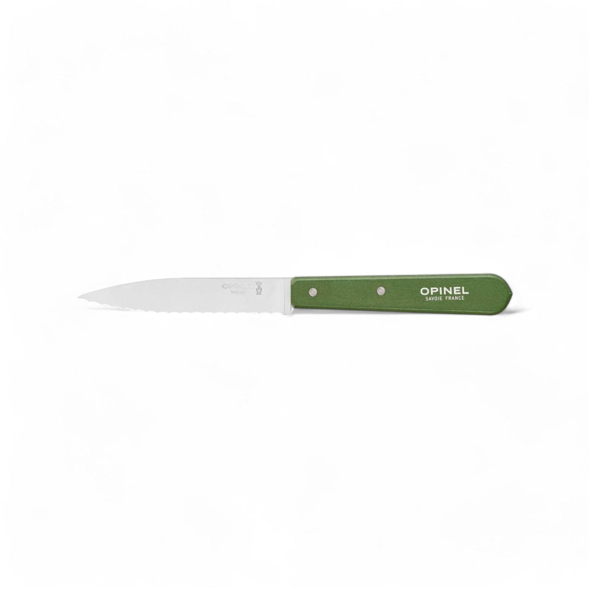 Opinel - Couteau cranté N°113 hêtre Kaki Paysage - Opinel - Couteau d'office - 003122 - La Guilde Culinaire