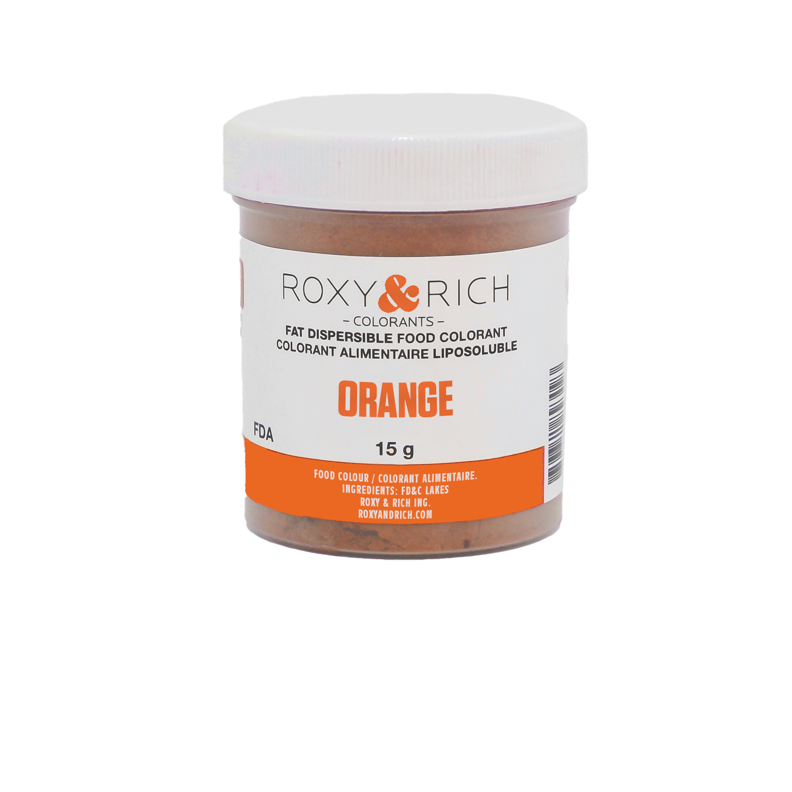Colorant Alimentaire Liposoluble Orange 15g - Roxy & Rich - Colorant alimentaire liposoluble - P15-B02 - La Guilde Culinaire