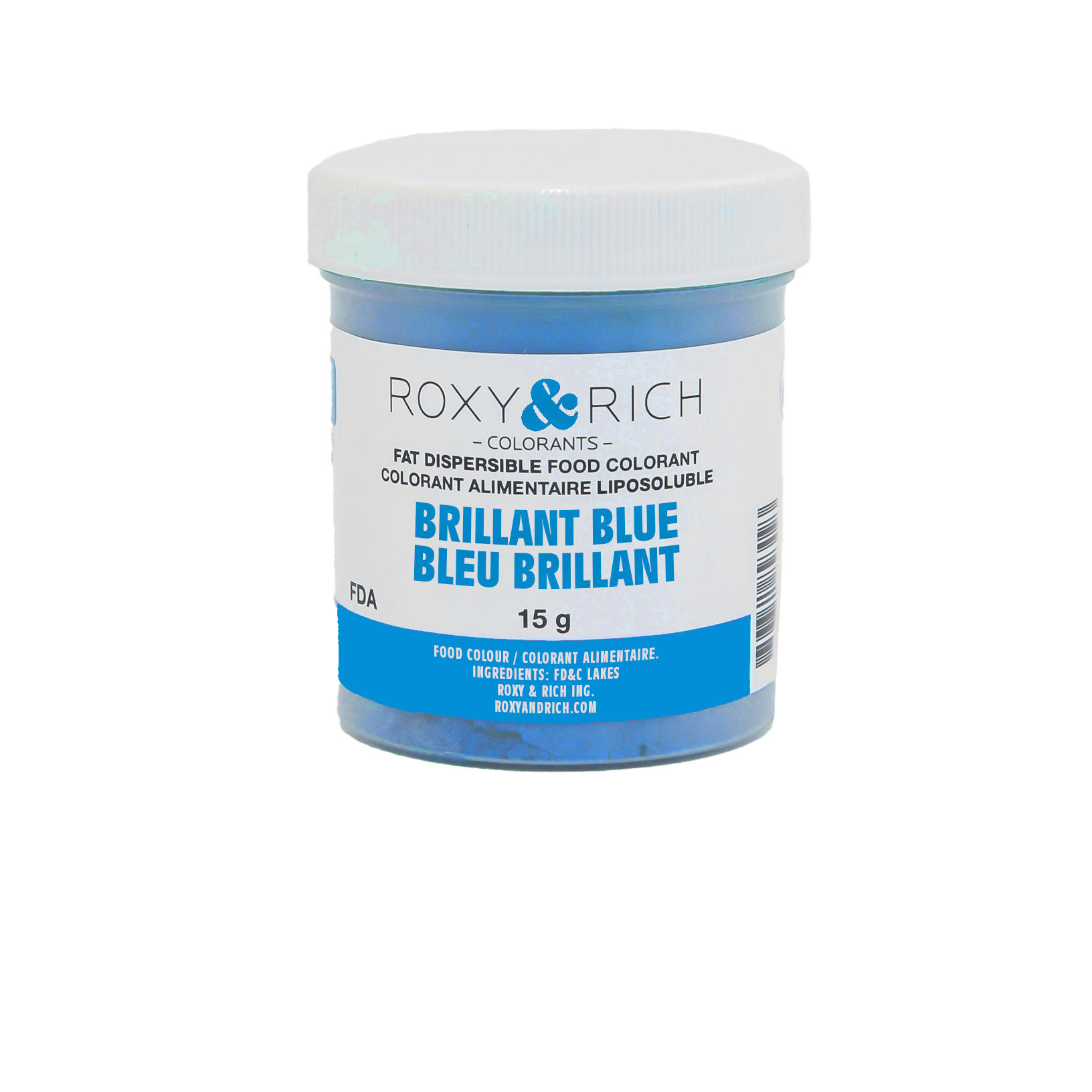 Colorant Alimentaire Liposoluble Bleu Brillant 15g - Roxy & Rich - Colorant alimentaire liposoluble - P15-B05 - La Guilde Culinaire