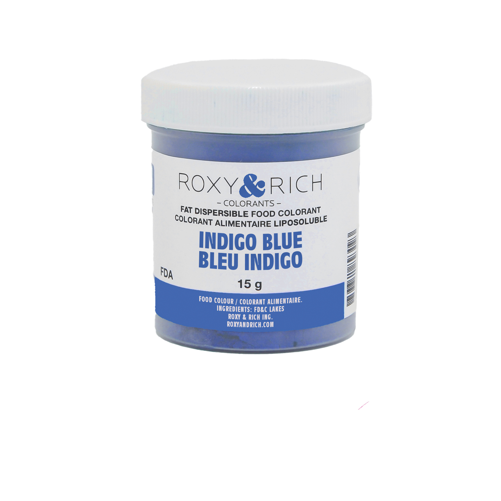 Colorant Alimentaire Liposoluble Bleu Indigo 15g - Roxy & Rich - Colorant alimentaire liposoluble - P15-B06 - La Guilde Culinaire