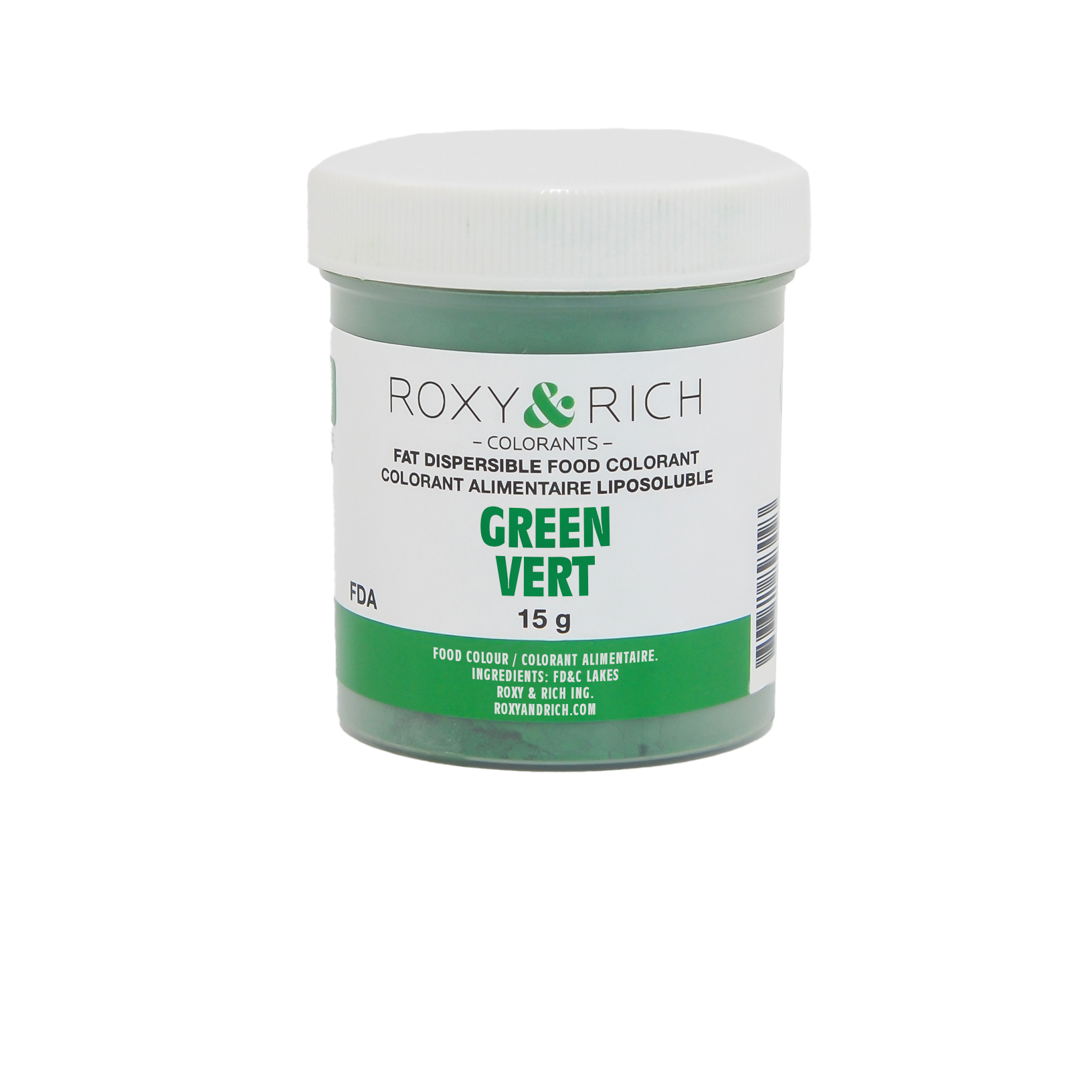 Colorant Alimentaire Liposoluble Vert 15g - Roxy & Rich - Colorant alimentaire liposoluble - P15-B07 - La Guilde Culinaire