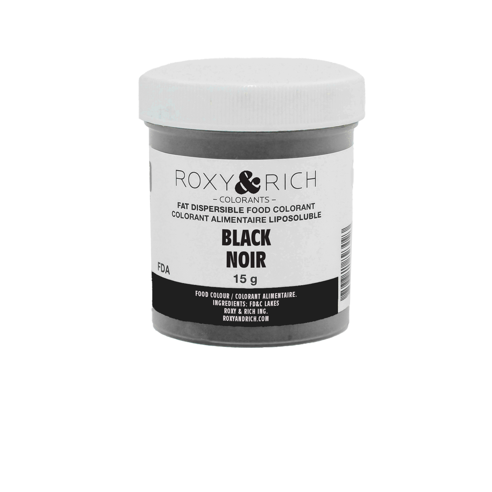Colorant Alimentaire Liposoluble Noir 15g - Roxy & Rich - Colorant alimentaire liposoluble - P15-B11 - La Guilde Culinaire