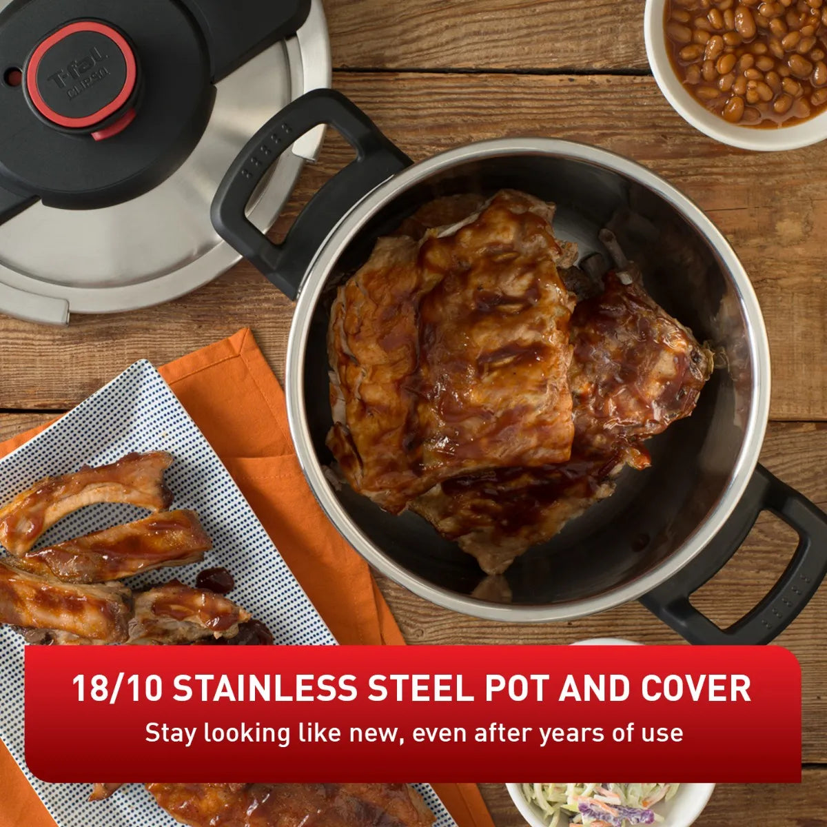 Autocuiseur Clipso en acier Inoxydable, 6L T-fal - T-fal - Autocuiseur - - La Guilde Culinaire