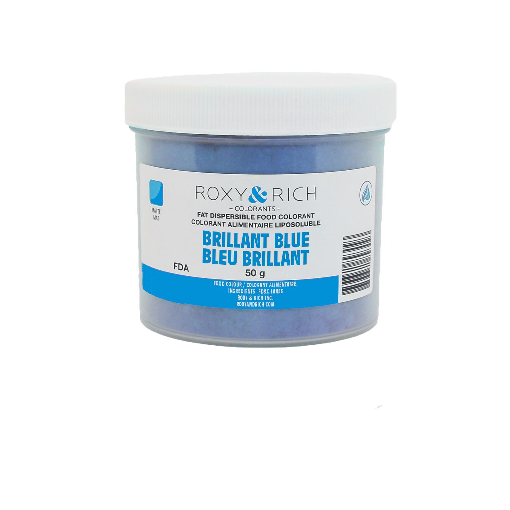 Colorant Alimentaire Liposoluble Bleu Brillant 50g - Roxy & Rich - Colorant alimentaire liposoluble - P50-B05 - La Guilde Culinaire