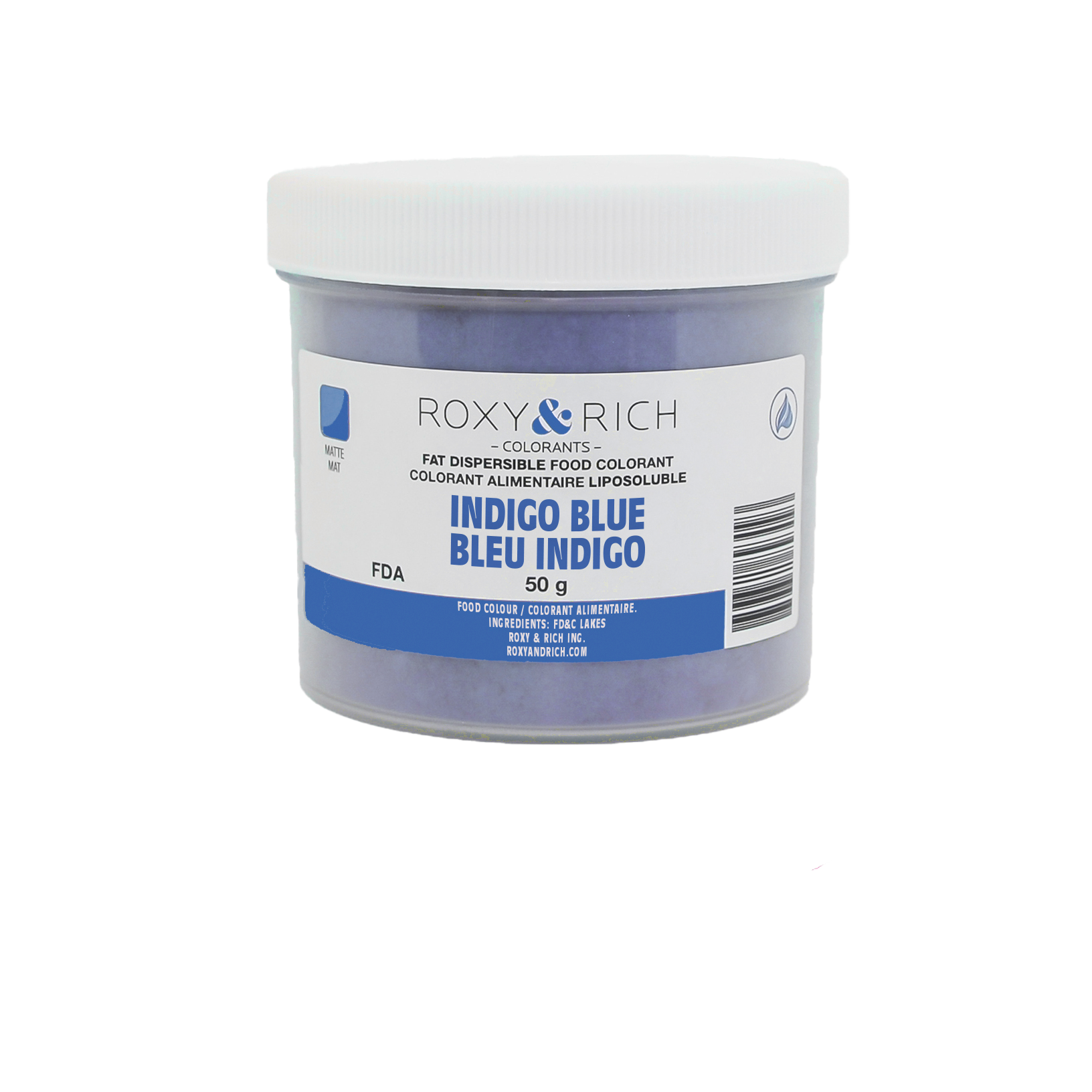 Colorant Alimentaire Liposoluble Bleu Indigo 50g - Roxy & Rich - Colorant alimentaire liposoluble - P50-B06 - La Guilde Culinaire