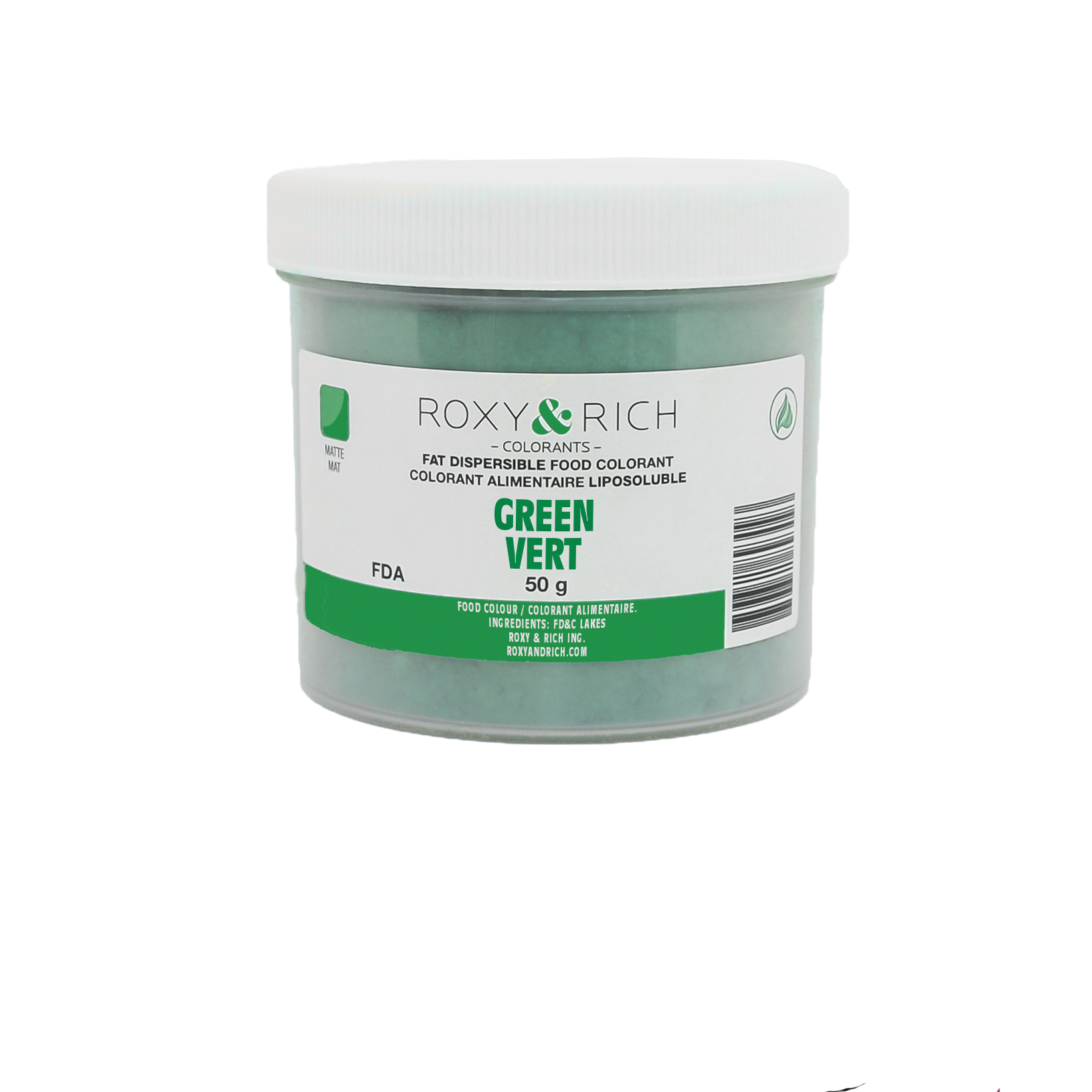 Colorant Alimentaire Liposoluble Vert 50g - Roxy & Rich - Colorant alimentaire liposoluble - P50-B07 - La Guilde Culinaire