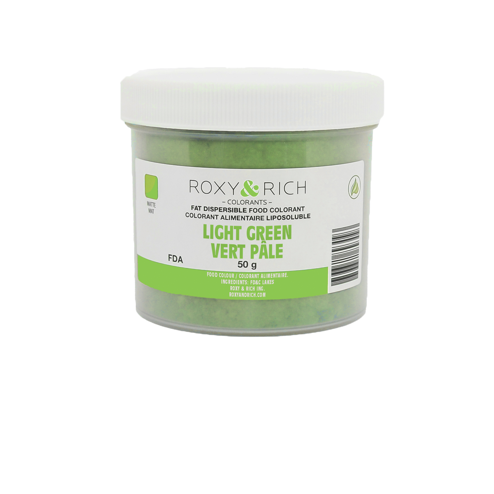 Colorant Alimentaire Liposoluble Vert Pâle 50g - Roxy & Rich - Colorant alimentaire liposoluble - P50-B08 - La Guilde Culinaire