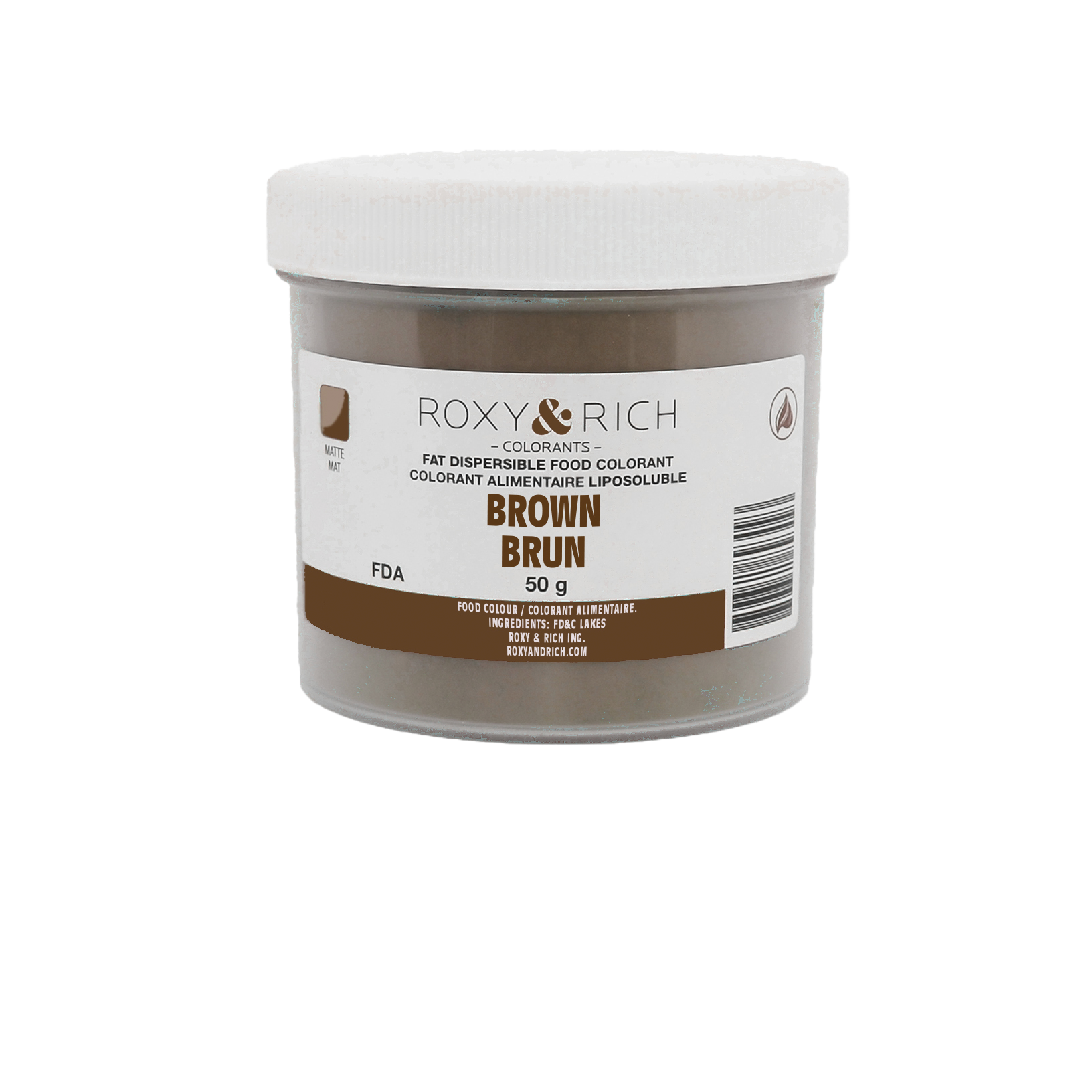 Colorant Alimentaire Liposoluble Brun 50g - Roxy & Rich - Colorant alimentaire liposoluble - P50-B10 - La Guilde Culinaire