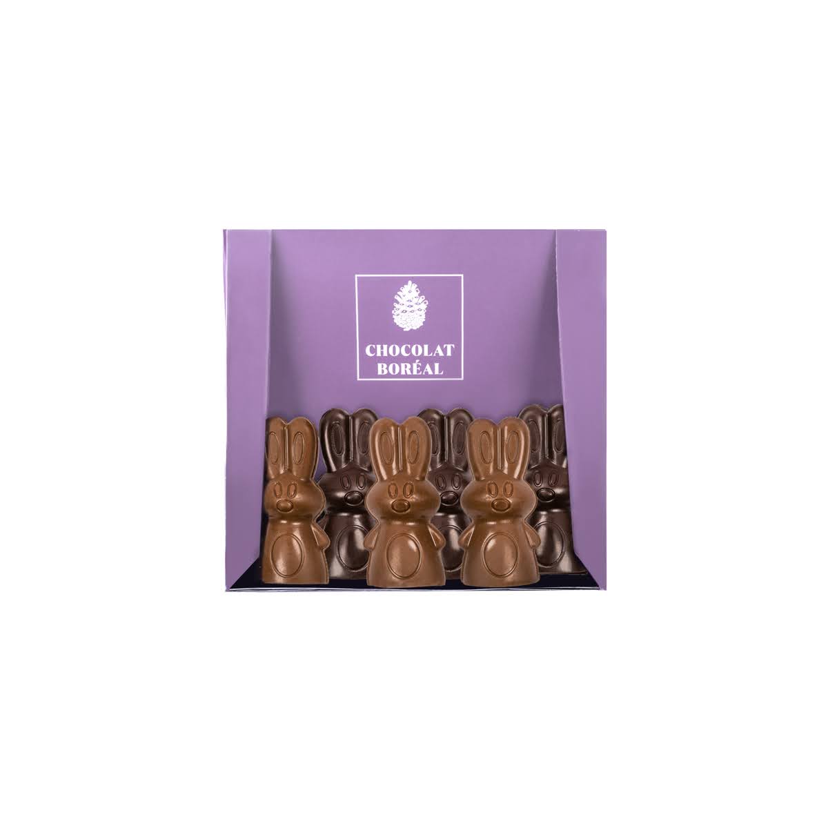 Boîte de 6 lapins pralinés    - Chocolat Boréal - Chocolat - 