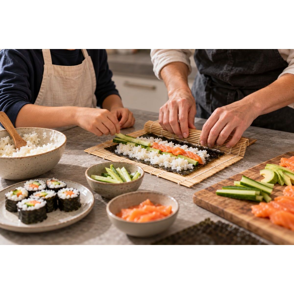 PARENT-ENFANT : CUISINE JAPONAISE - INITIATION À L'ART DES SUSHIS 寿司 - La Guilde Culinaire - Cours - Cours de cuisine - - La Guilde Culinaire