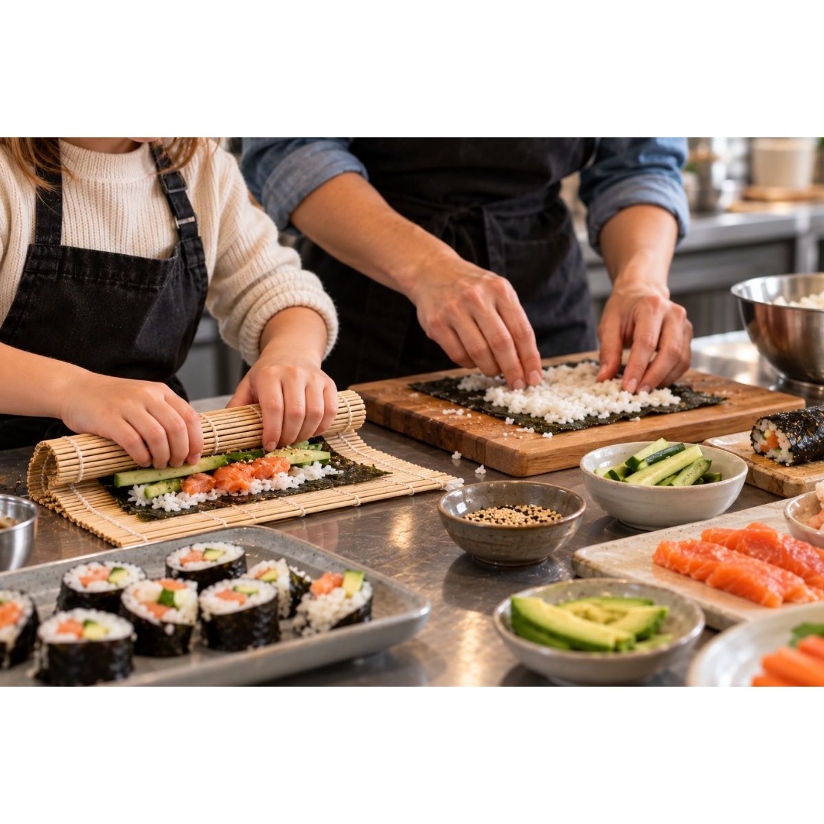 PARENT-ENFANT : CUISINE JAPONAISE - INITIATION À L'ART DES SUSHIS 寿司 - La Guilde Culinaire - Cours - Cours de cuisine - - La Guilde Culinaire