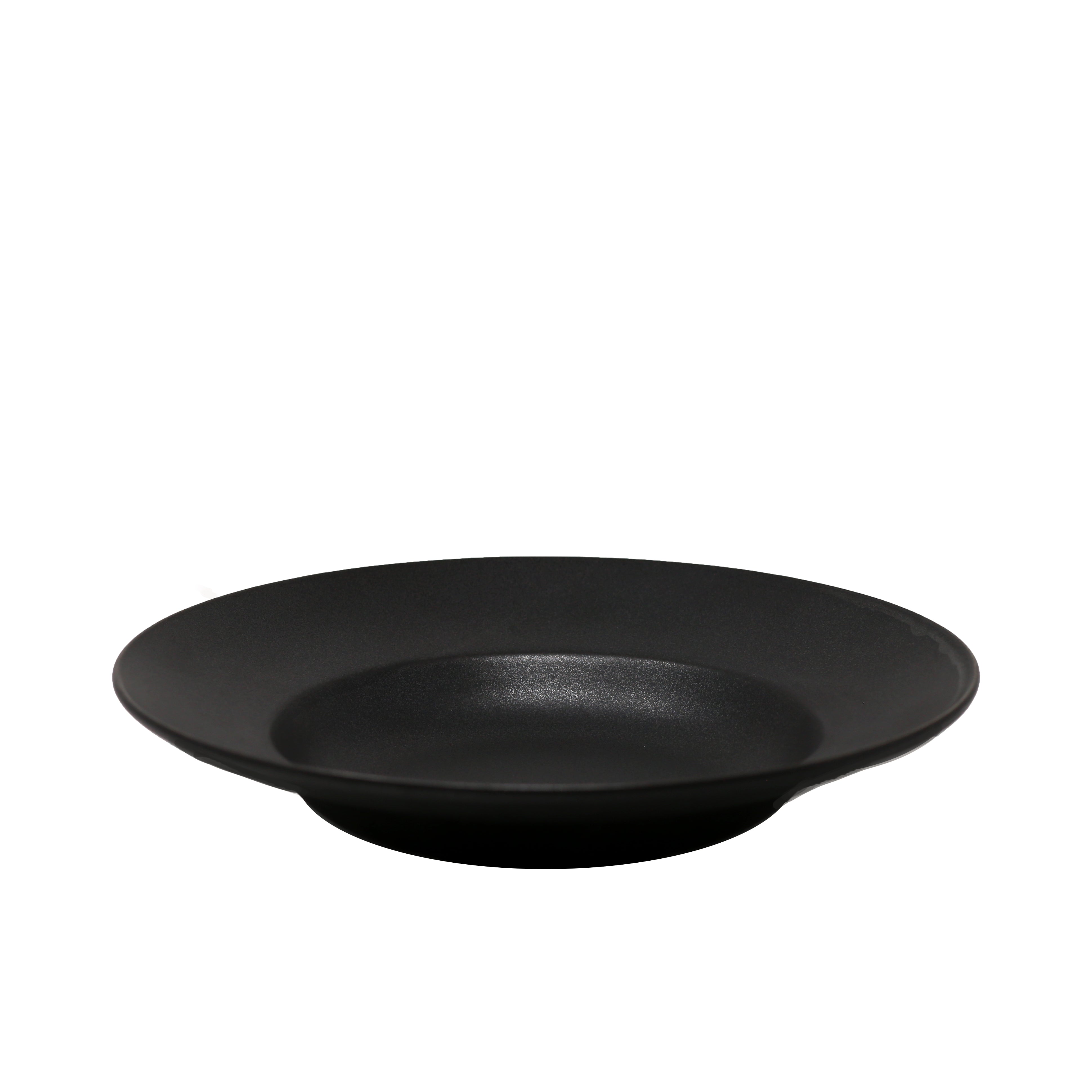 Assiette à pâtes profonde noir 10.4" - Planet Tableware - Assiette - - La Guilde Culinaire