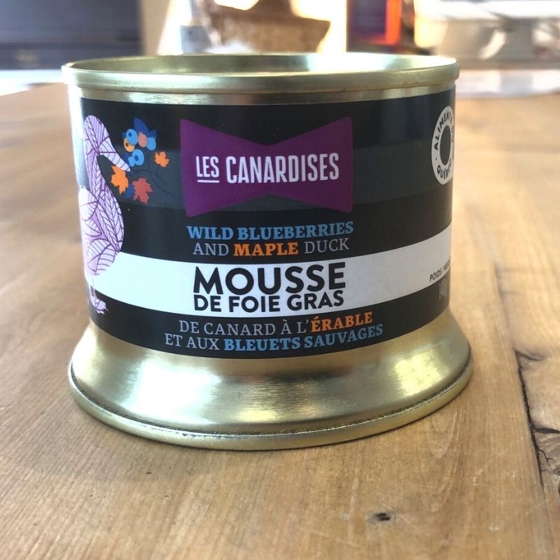 MOUSSE de Foie Gras de canard – Érable et Bleuet - 140g - Les Canardises - Pâté - - La Guilde Culinaire