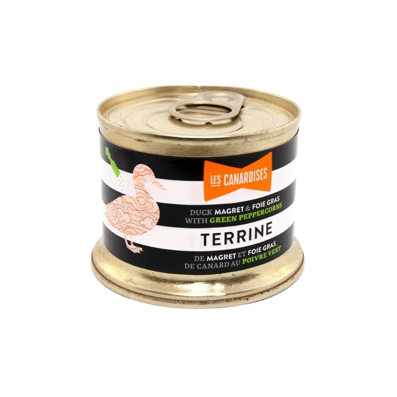BB - TERRINE de canard & Foie Gras – Poivre Vert - 150g - Les Canardises - Terrine - - La Guilde Culinaire