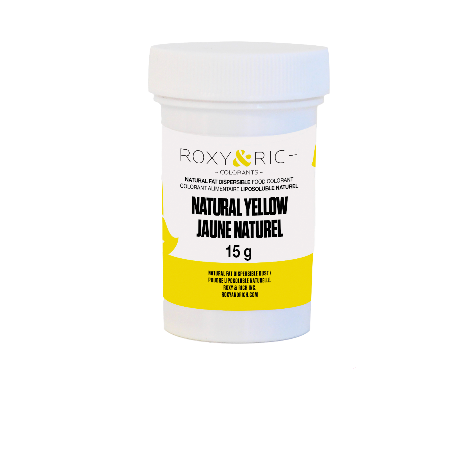 Colorant Alimentaire Liposoluble Naturel Jaune 15g - Roxy & Rich - Colorant alimentaire liposoluble naturel - PN15-001 - La Guilde Culinaire