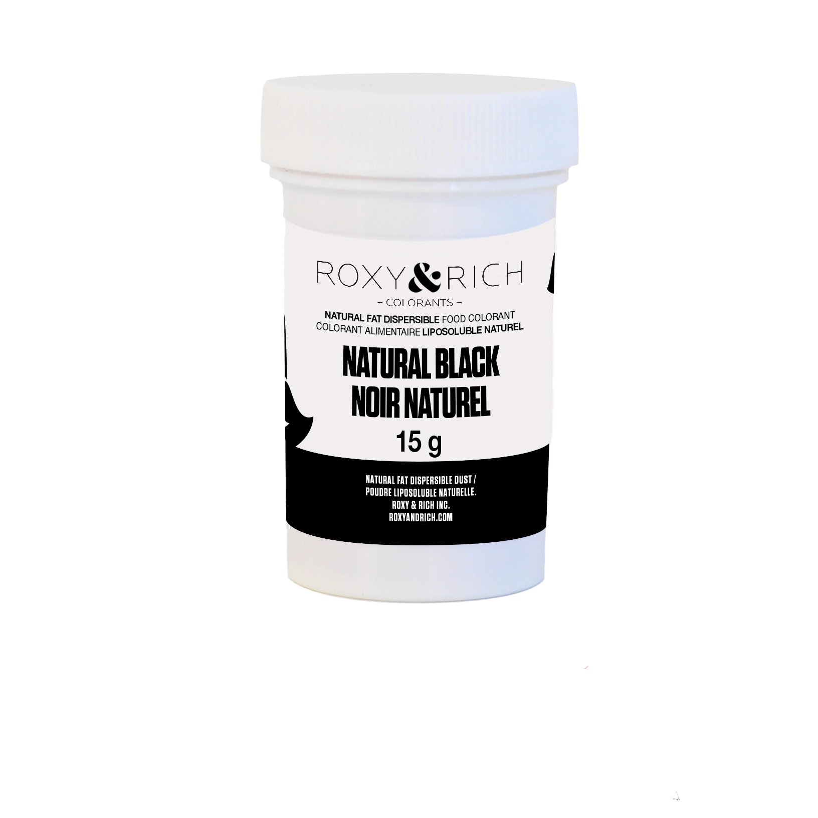 Colorant Alimentaire Liposoluble Naturel Noir 15g - Roxy & Rich - Colorant alimentaire liposoluble naturel - PN15-010 - La Guilde Culinaire
