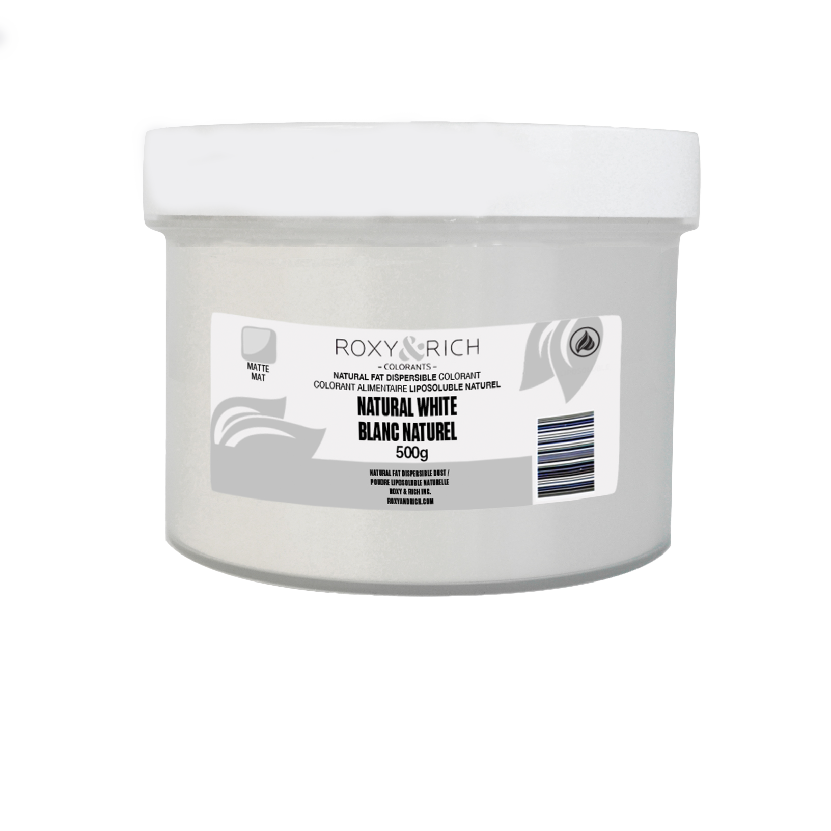 Colorant Alimentaire Liposoluble Naturel Blanc 500g - Roxy & Rich - Colorant alimentaire liposoluble naturel - PN250-000 - La Guilde Culinaire