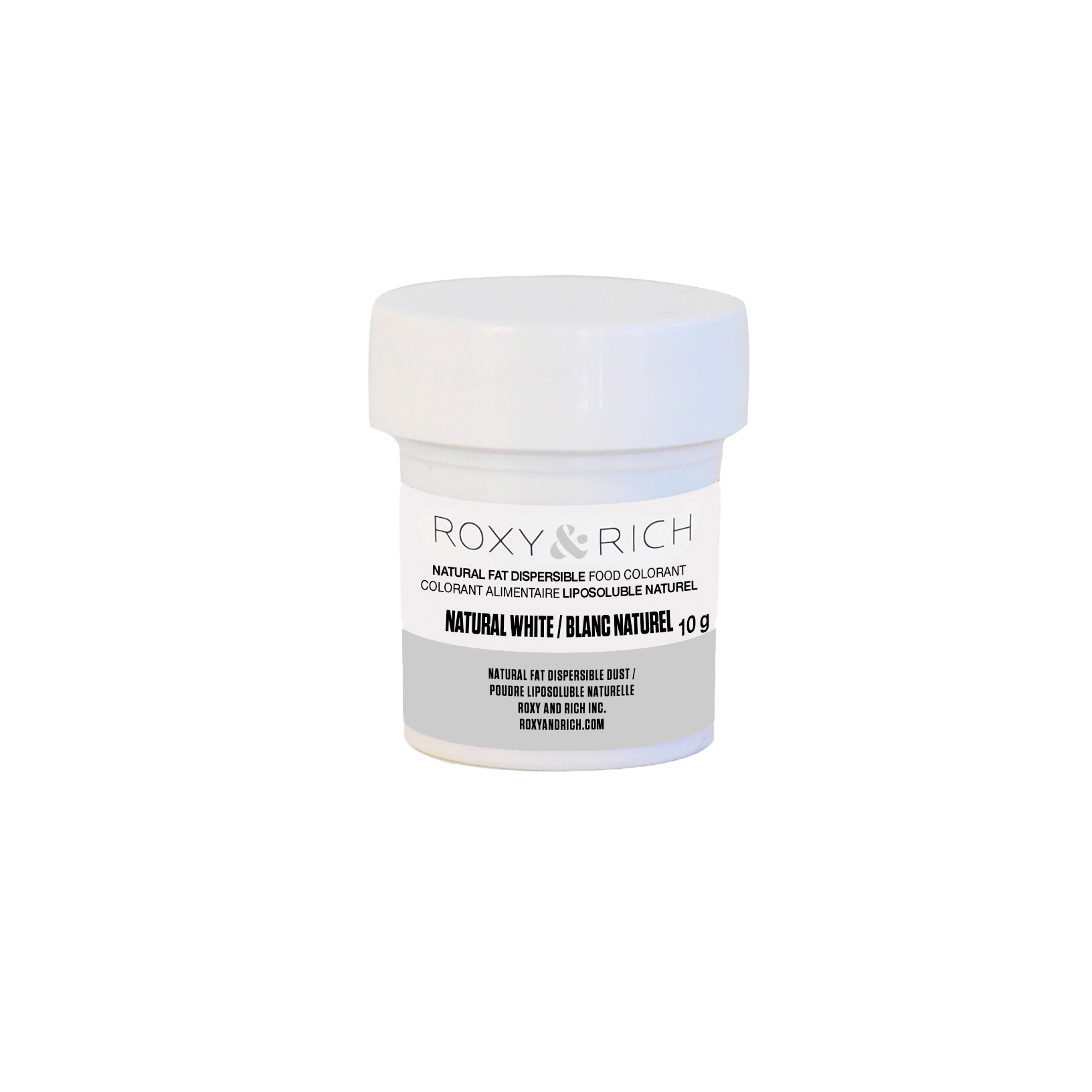 Colorant Alimentaire Liposoluble Naturel Blanc 10g - Roxy & Rich - Colorant alimentaire liposoluble naturel - PN5-000 - La Guilde Culinaire