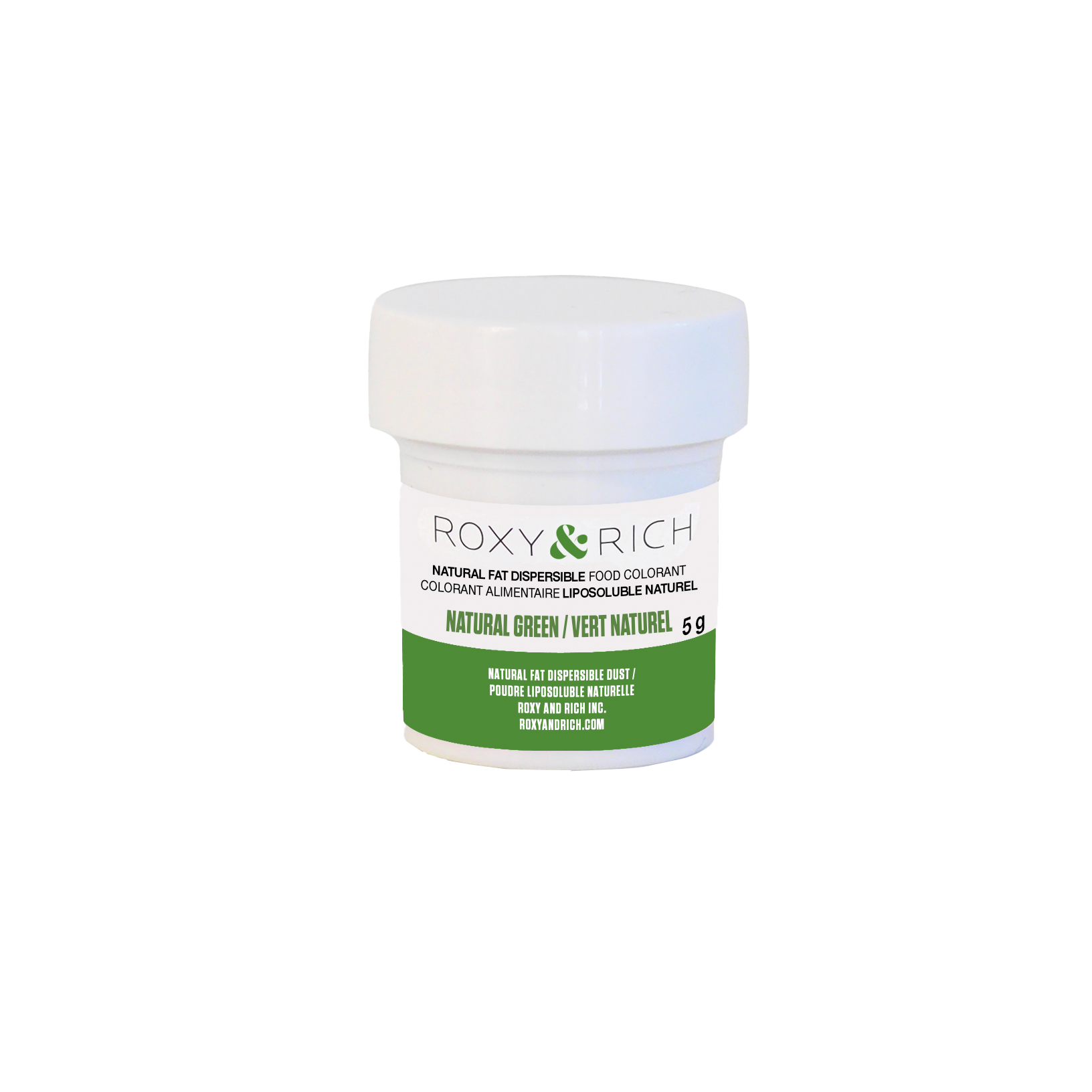 Colorant Alimentaire Liposoluble Naturel Vert 5g - Roxy & Rich - Colorant alimentaire liposoluble naturel - PN5-008 - La Guilde Culinaire
