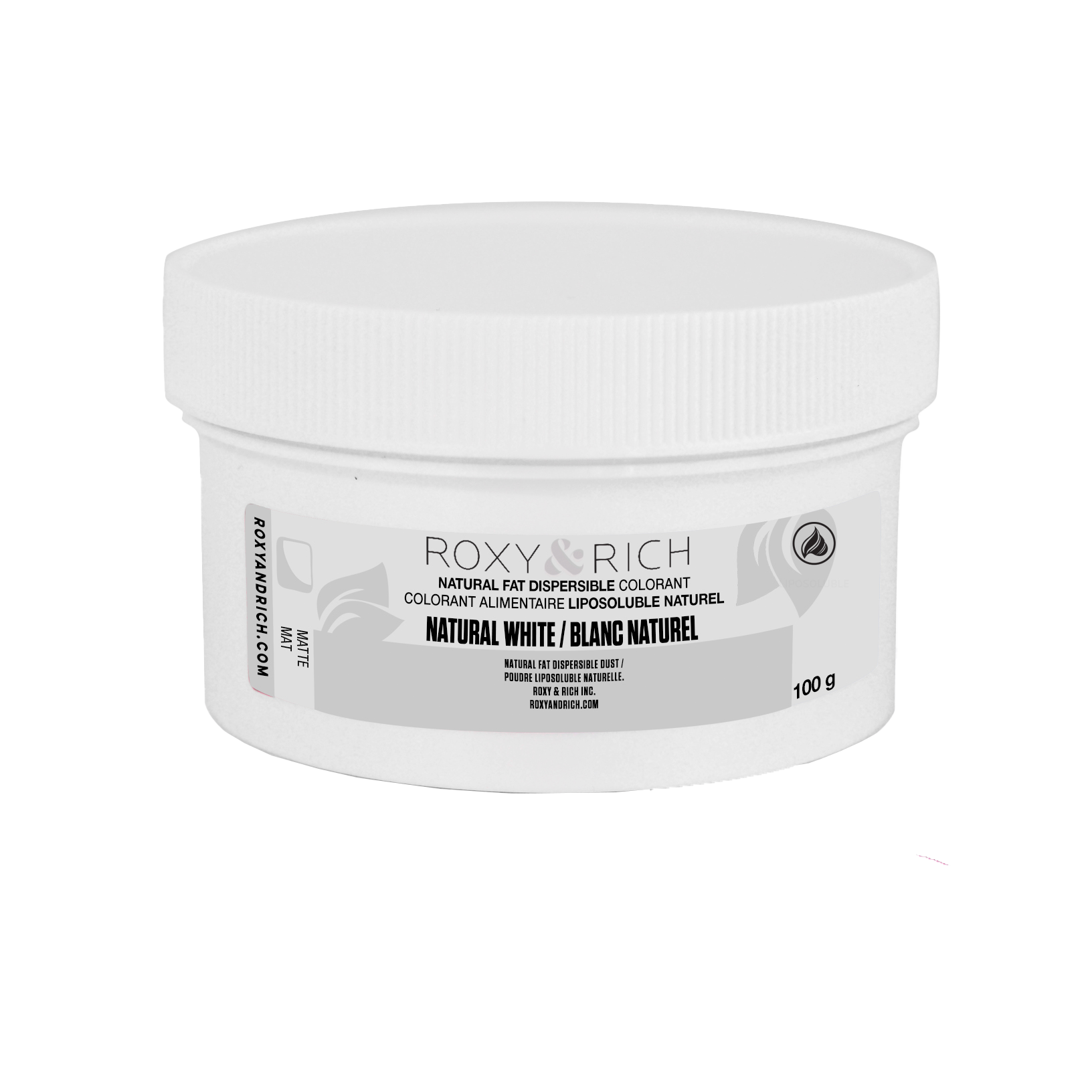 Colorant Alimentaire Liposoluble Naturel Blanc 100g - Roxy & Rich - Colorant alimentaire liposoluble naturel - PN50-000 - La Guilde Culinaire