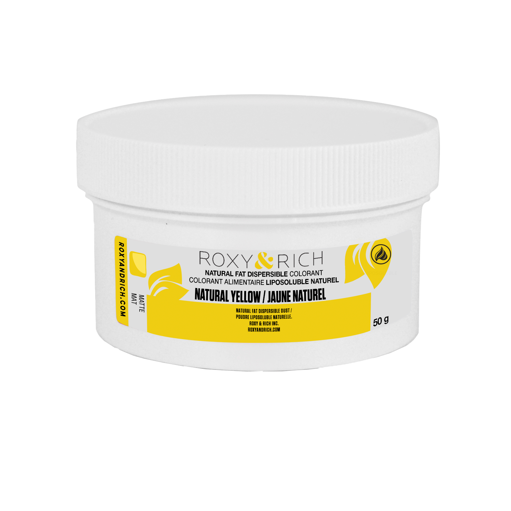 Colorant Alimentaire Liposoluble Naturel Jaune 50g - Roxy & Rich - Colorant alimentaire liposoluble naturel - PN50-001 - La Guilde Culinaire