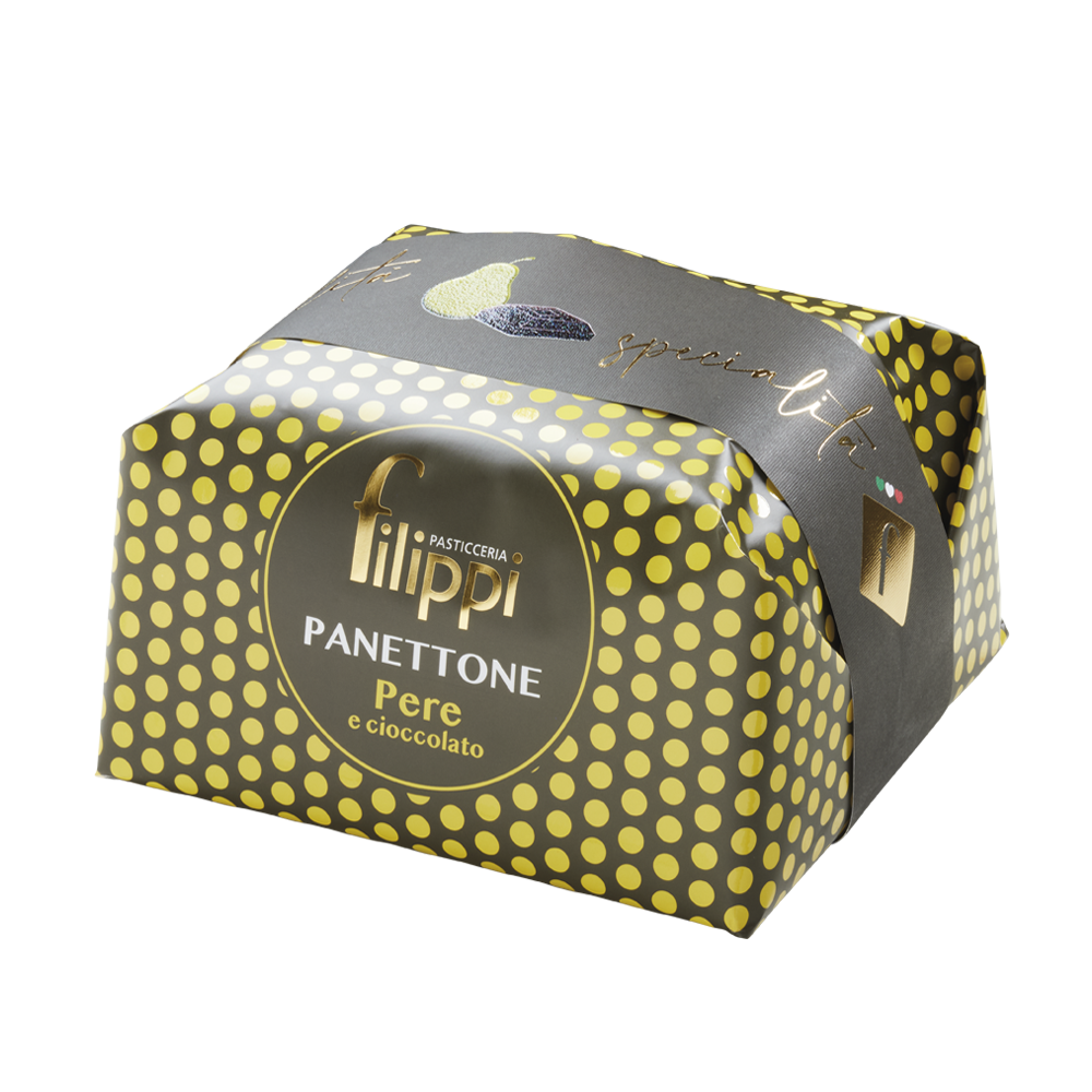 Panettone Poire et Chocolat 500g - Filippi Pâtisserie - Panettone - - La Guilde Culinaire