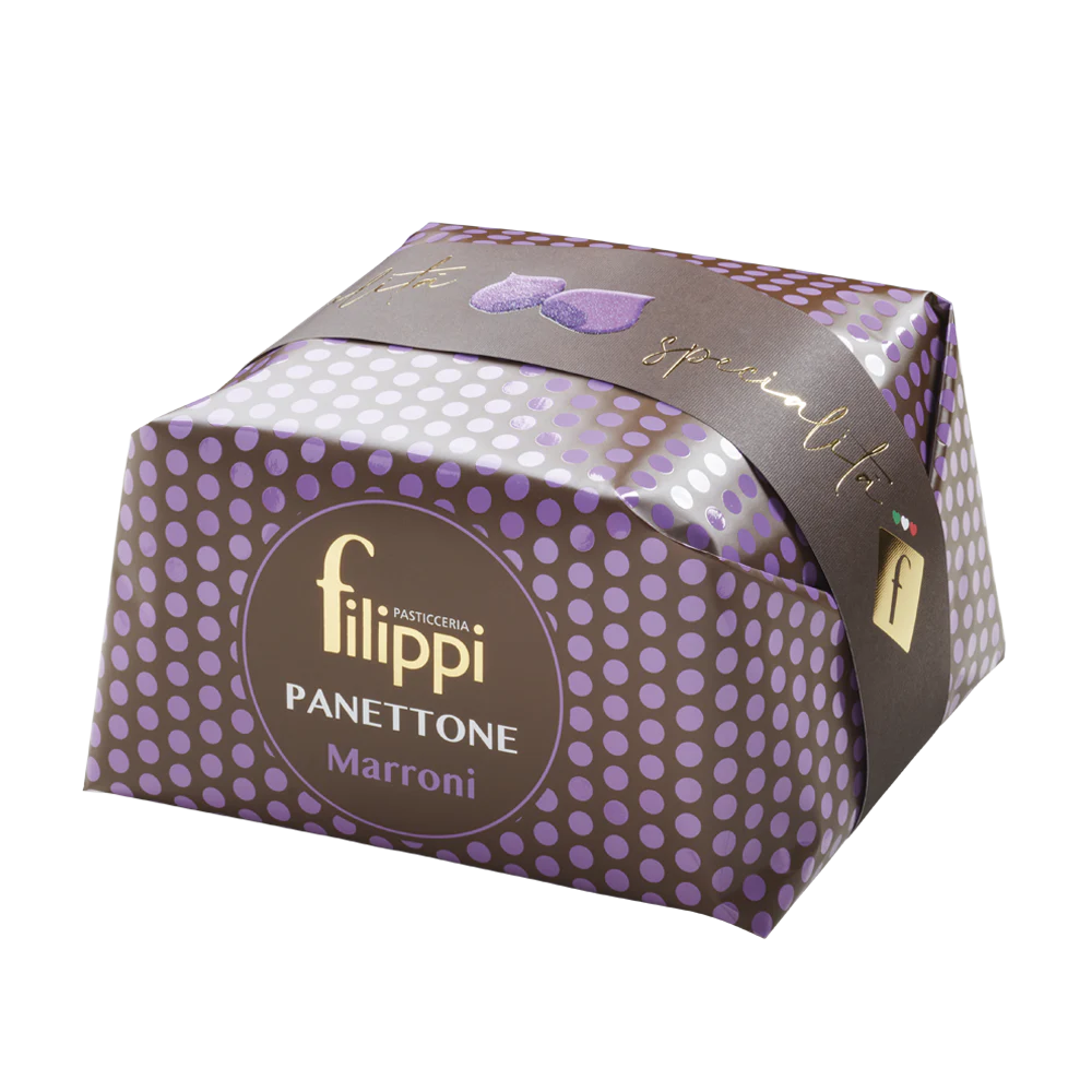 Panettone aux marrons glacés 500g - Filippi Pâtisserie - Panettone - - La Guilde Culinaire