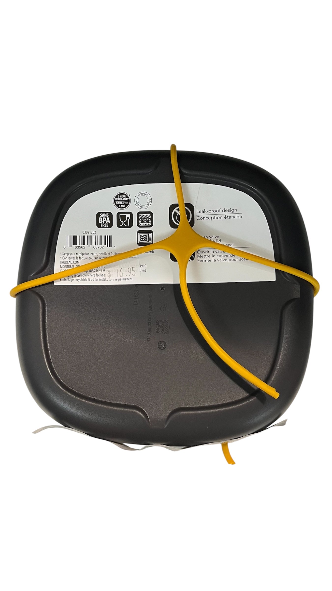 Assiette repas 830ml - FUEL Dinnerware - Lien en silicone brisé - Trudeau - Boîte à repas - - La Guilde Culinaire