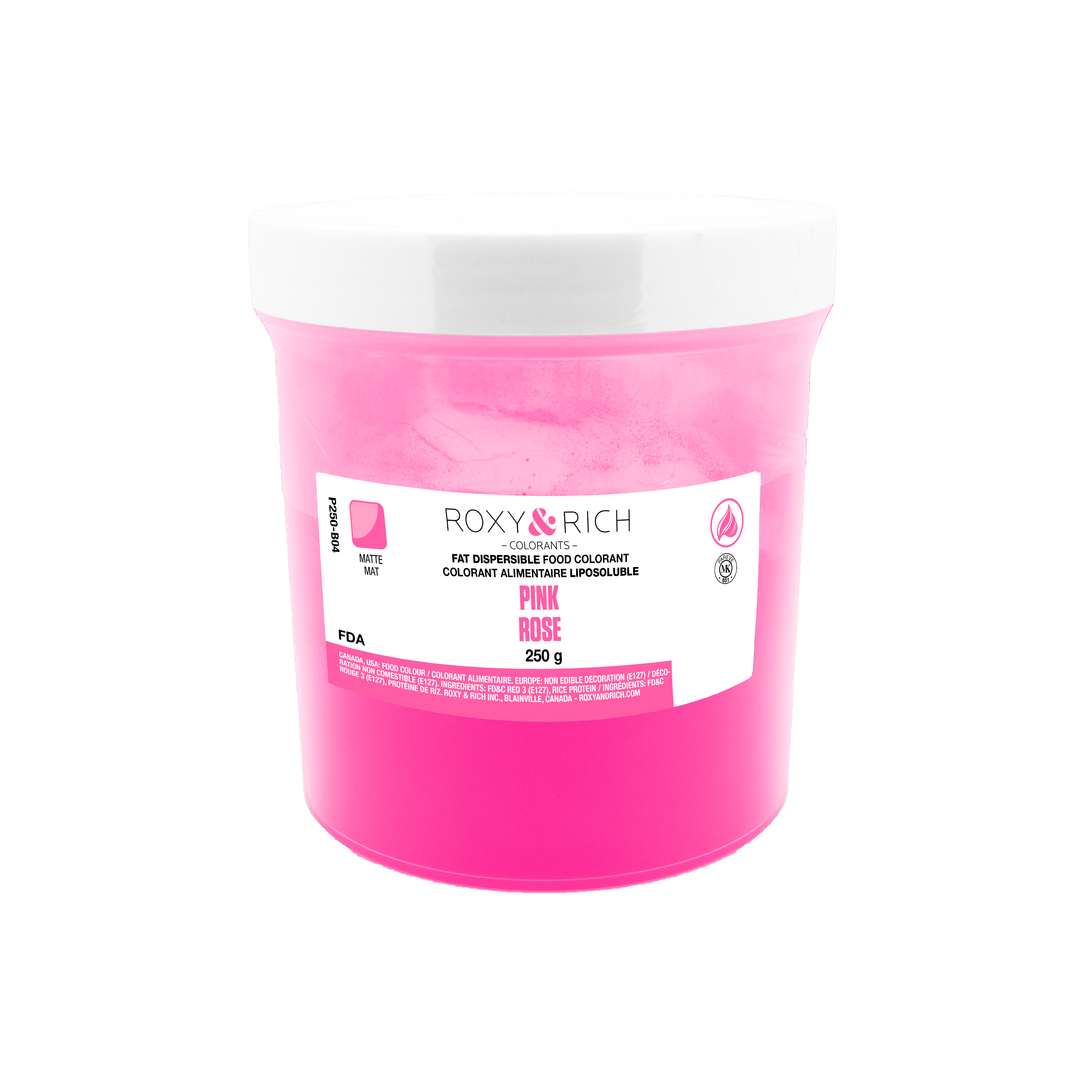 Colorant Alimentaire Liposoluble Rose 250g - Roxy & Rich - Colorant alimentaire liposoluble - P250-B04 - La Guilde Culinaire